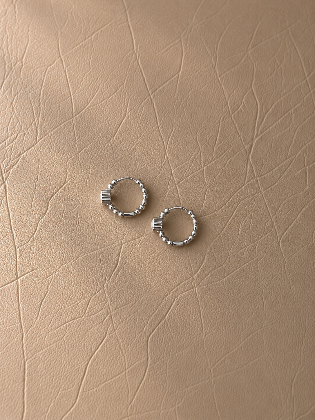 Crystal Beaded Hoop Earrings - EIR03