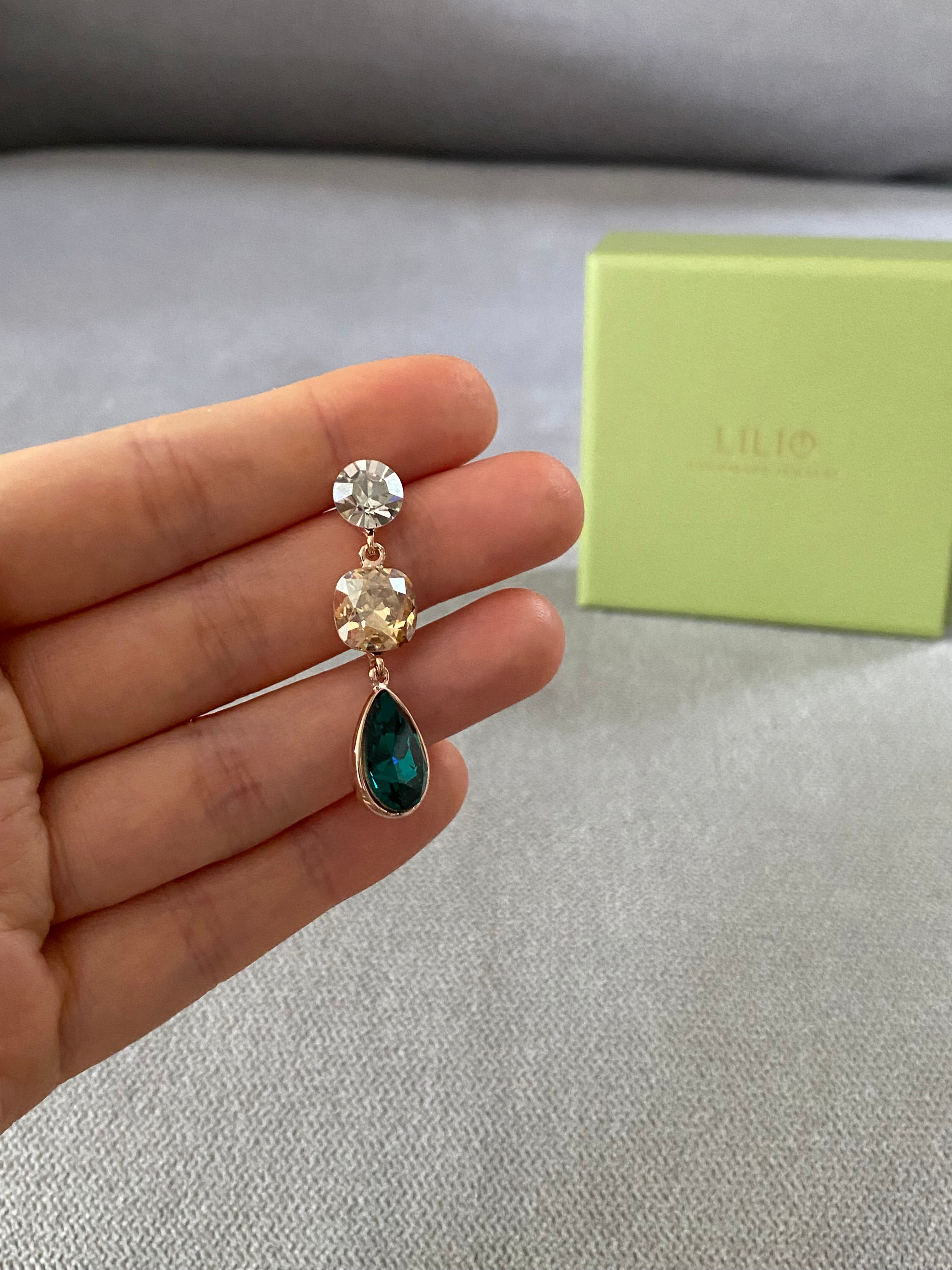 Swarovski Triple Drop Earrings