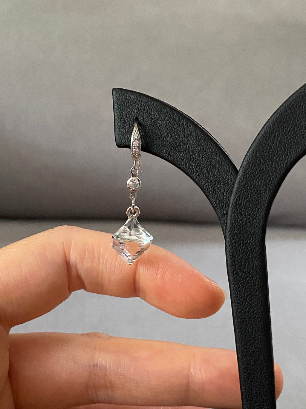 Swarovski Square-Drop Earrings (3 colors)