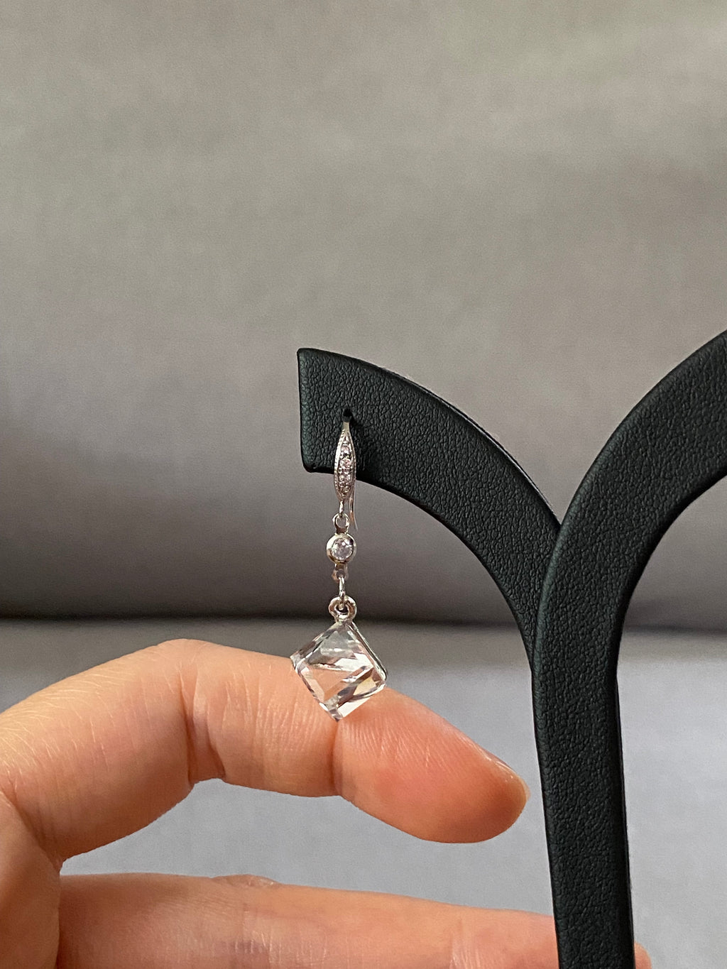 Swarovski Square-Drop Earrings (3 colors)