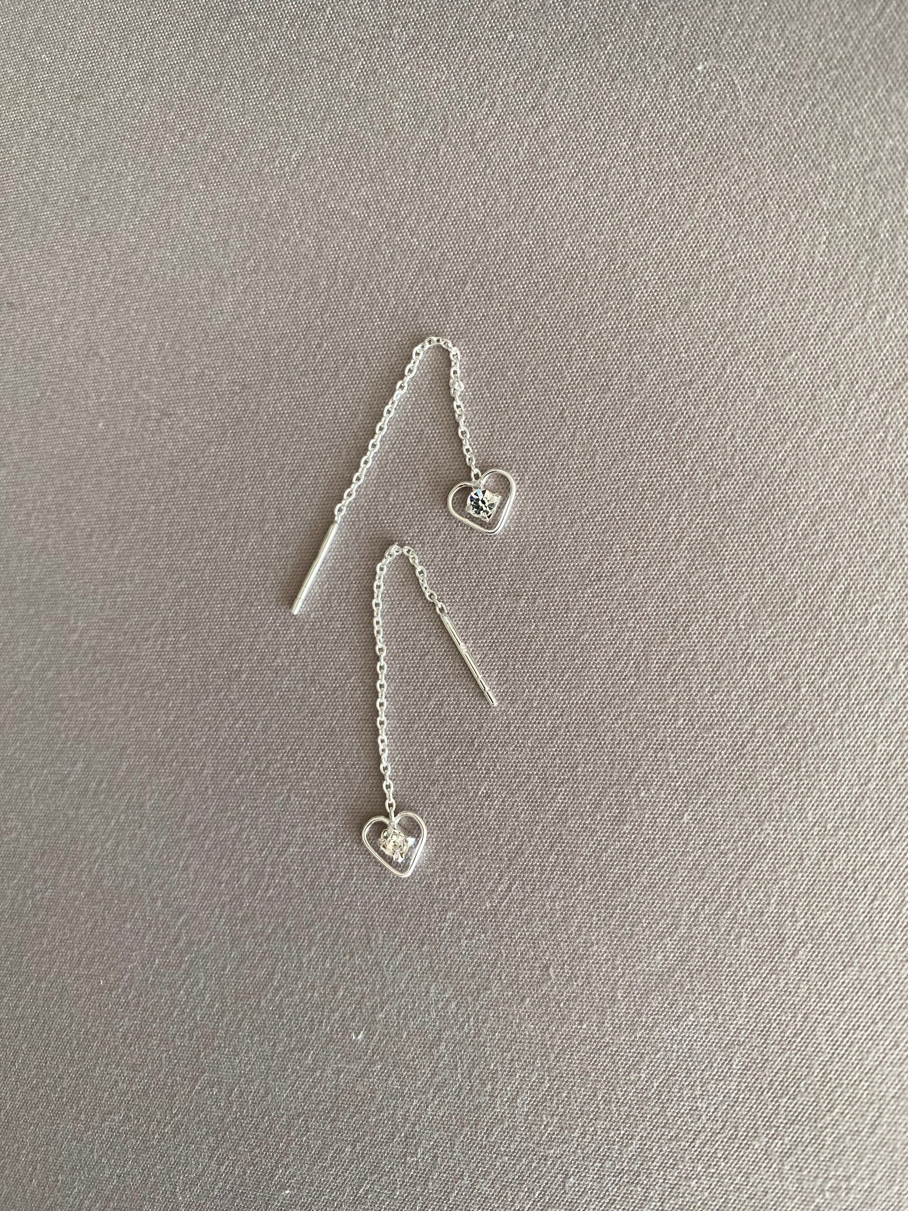 Heart Thread Earrings