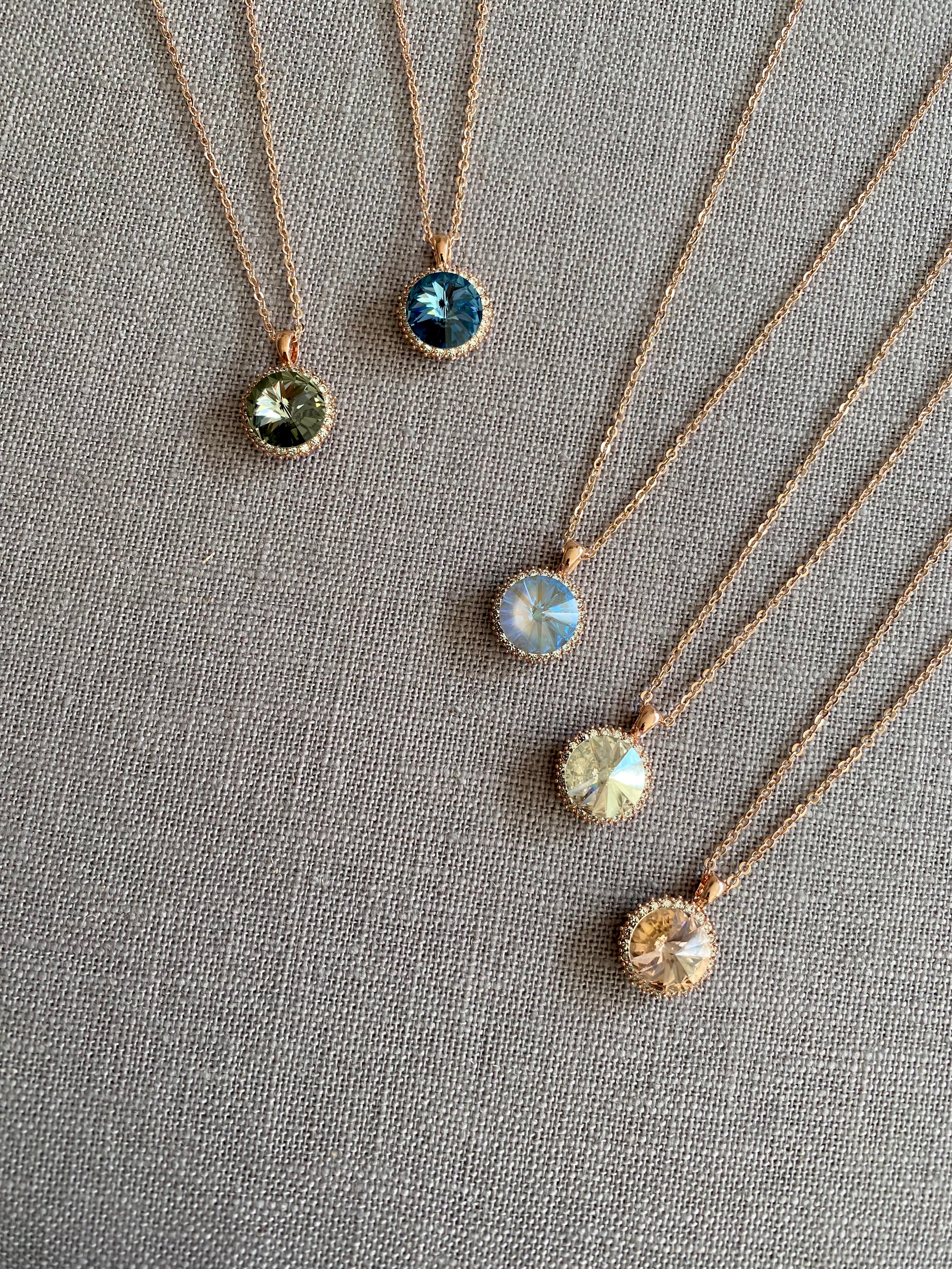 Swarovski Classic Round Pendant Necklace (5 colours)