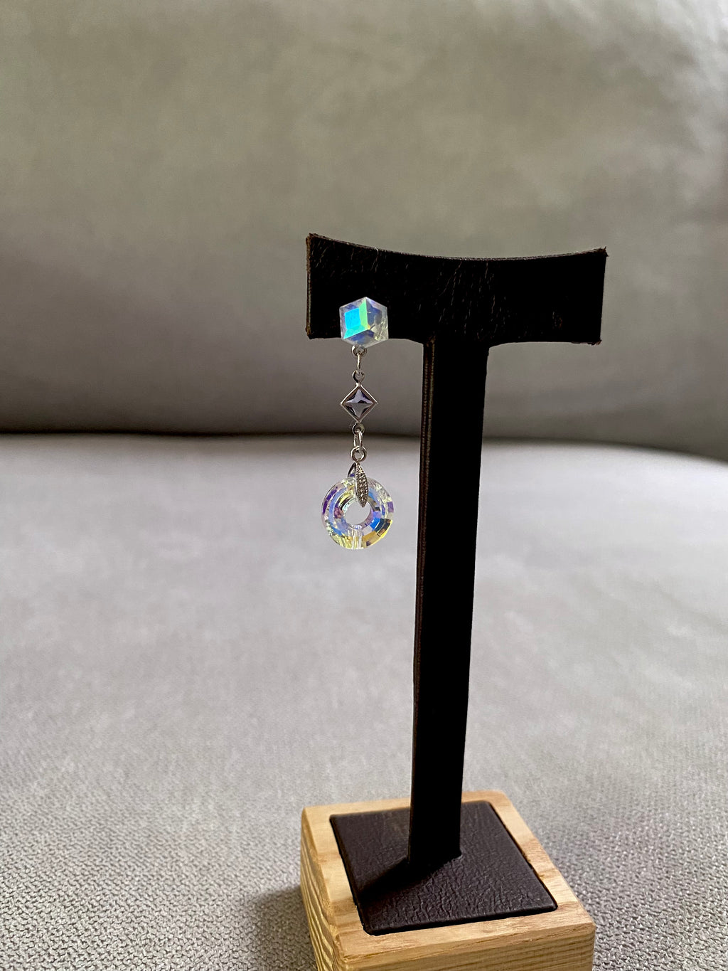 Swarovski Aurora Borealis Triple Drop Earrings