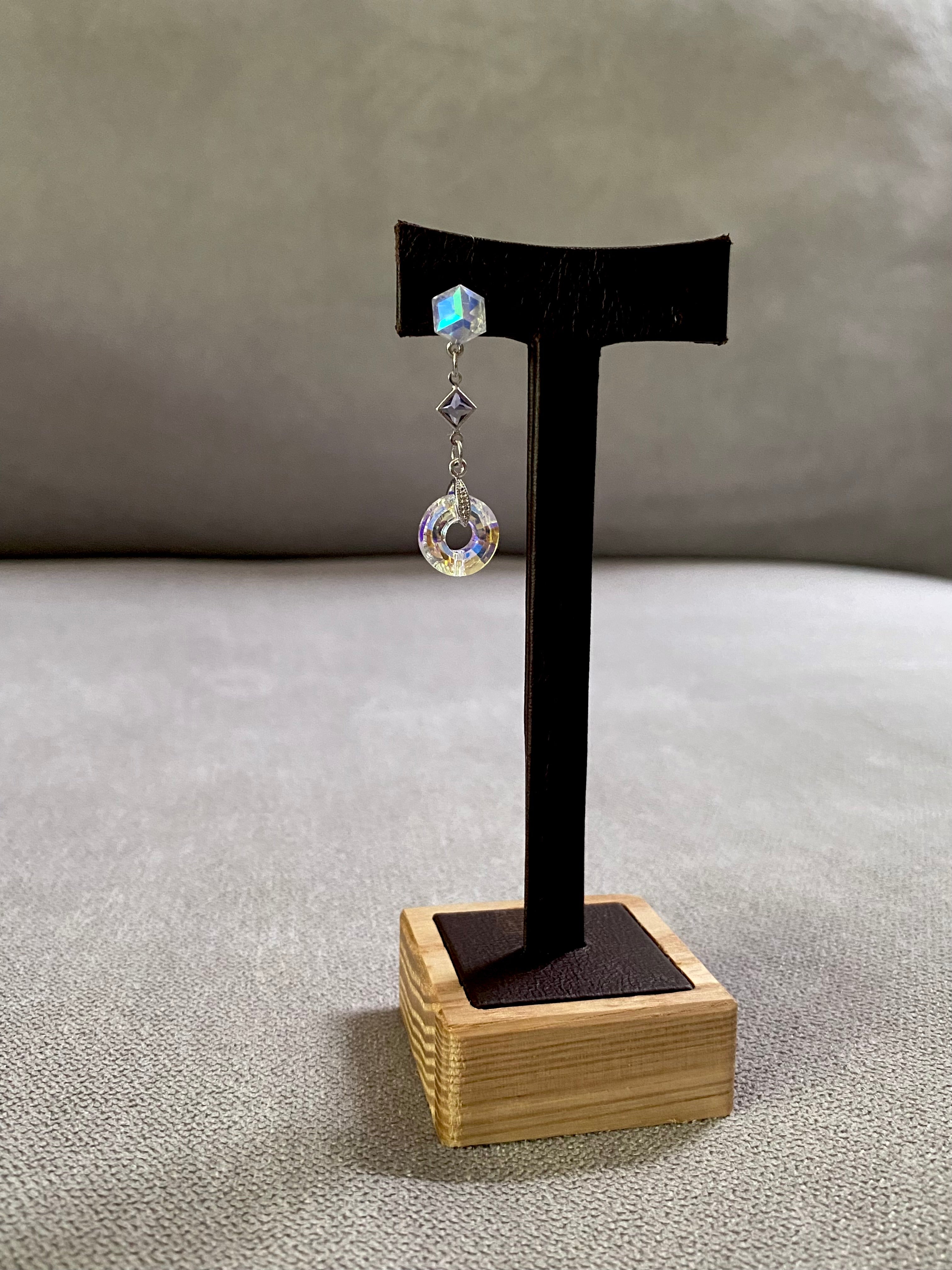 Swarovski Aurora Borealis Triple Drop Earrings