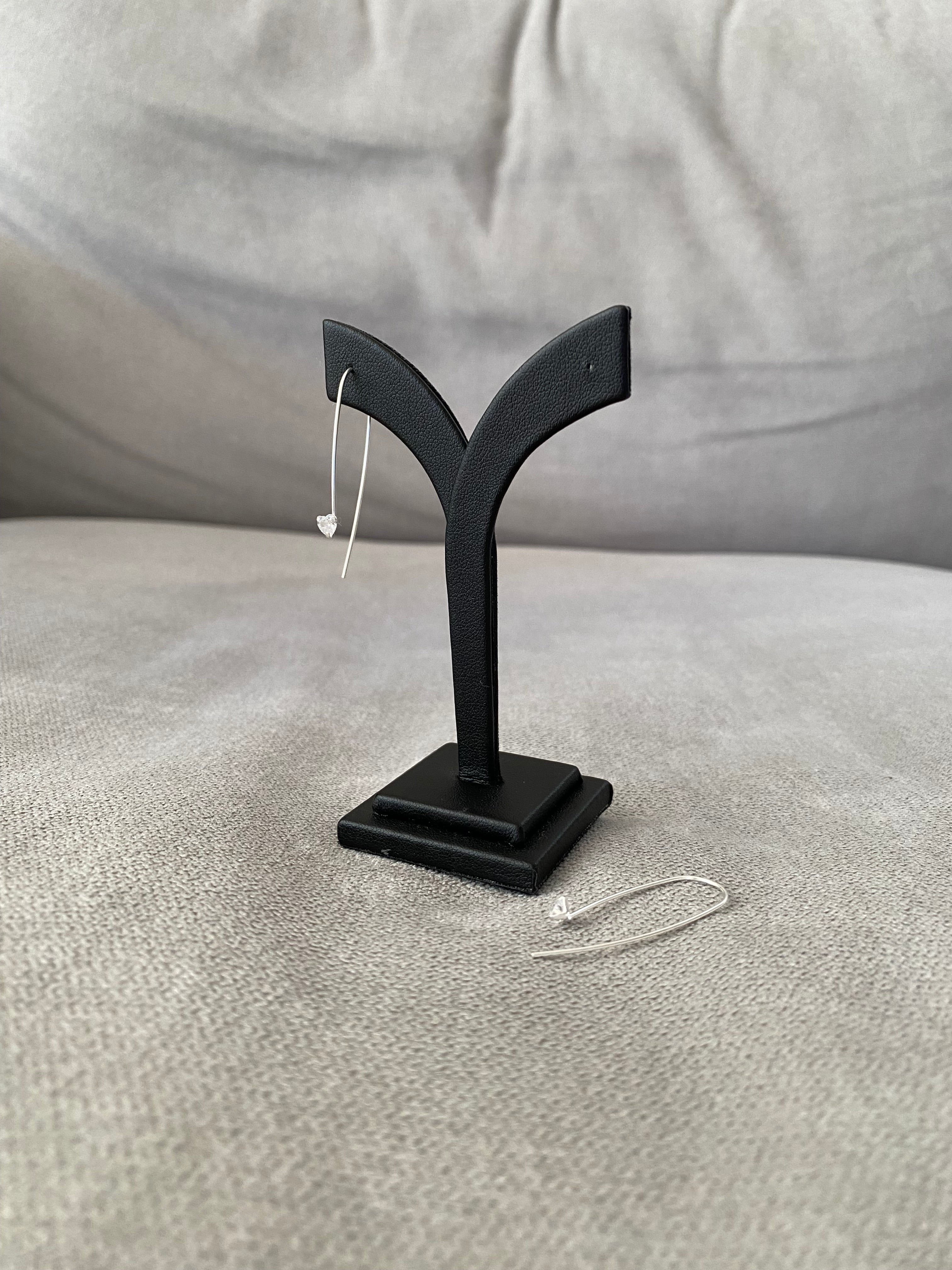 Long Drop CZ Earrings