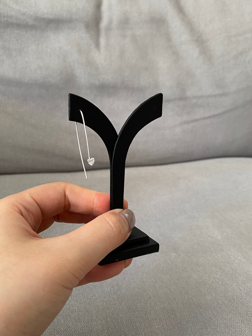 Long Drop CZ Earrings