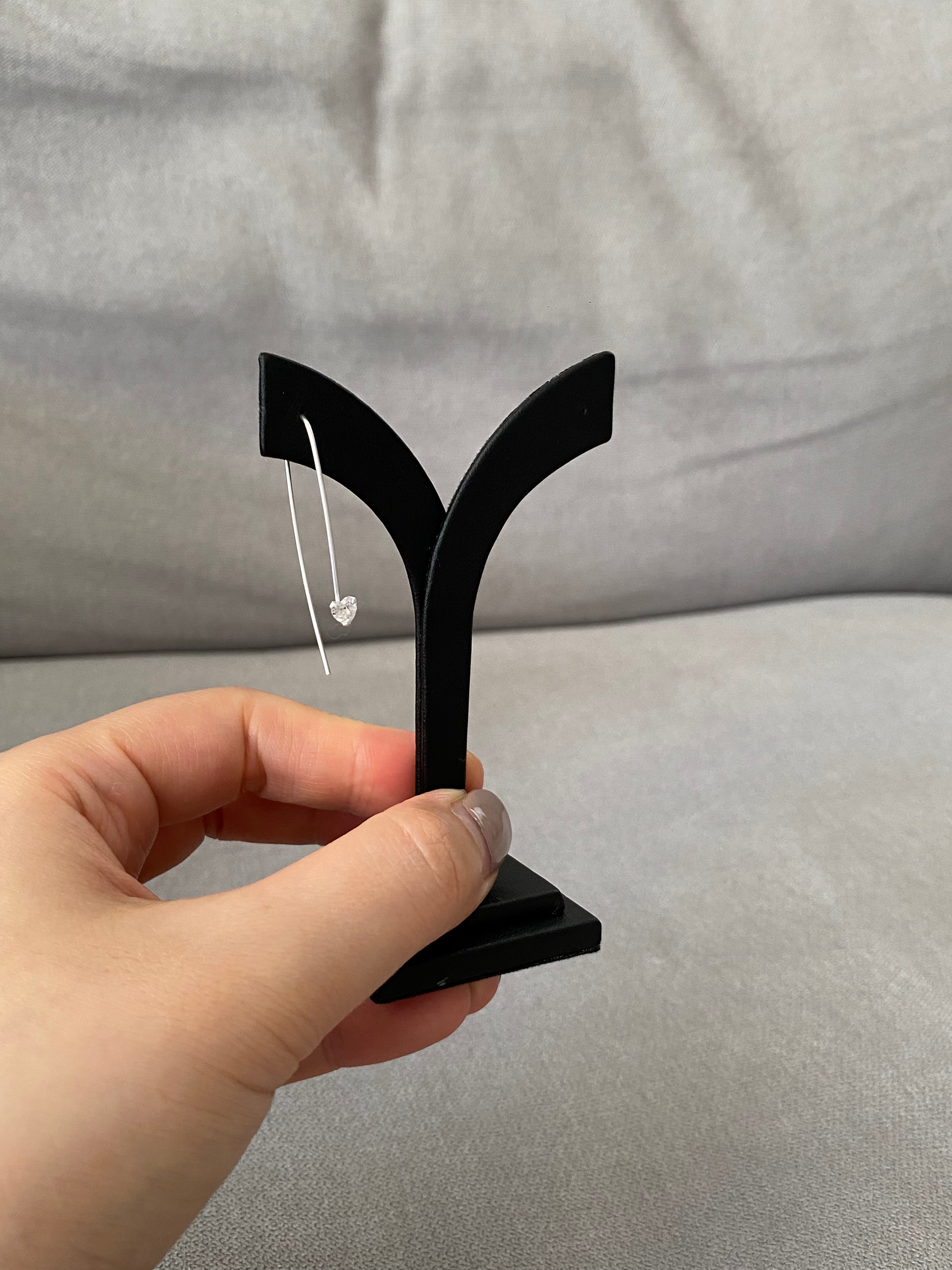 Long Drop CZ Earrings