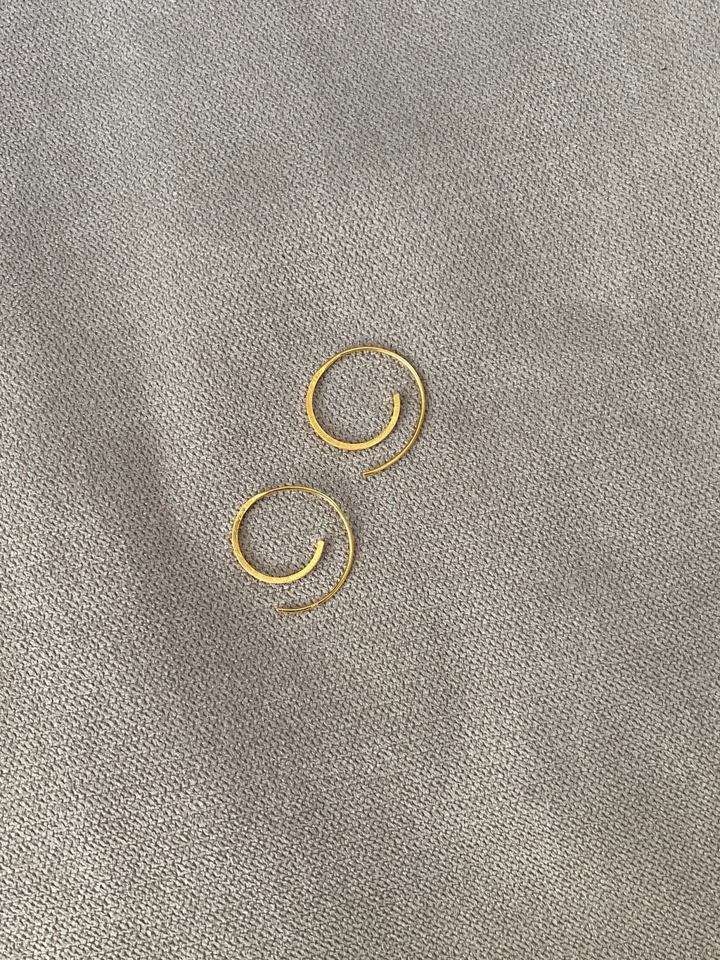 Gold Spiral Hoop Earrings