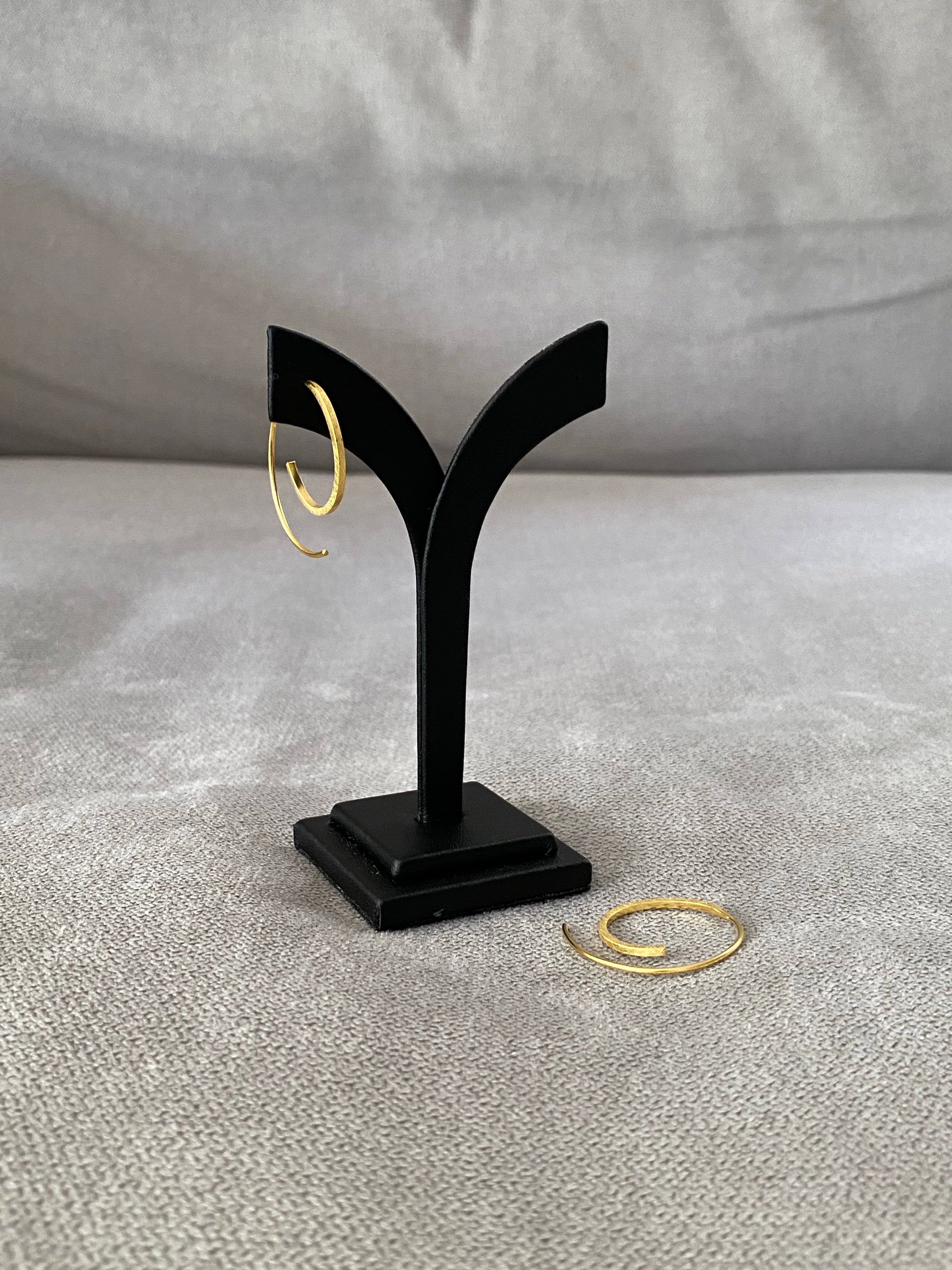 Gold Spiral Hoop Earrings