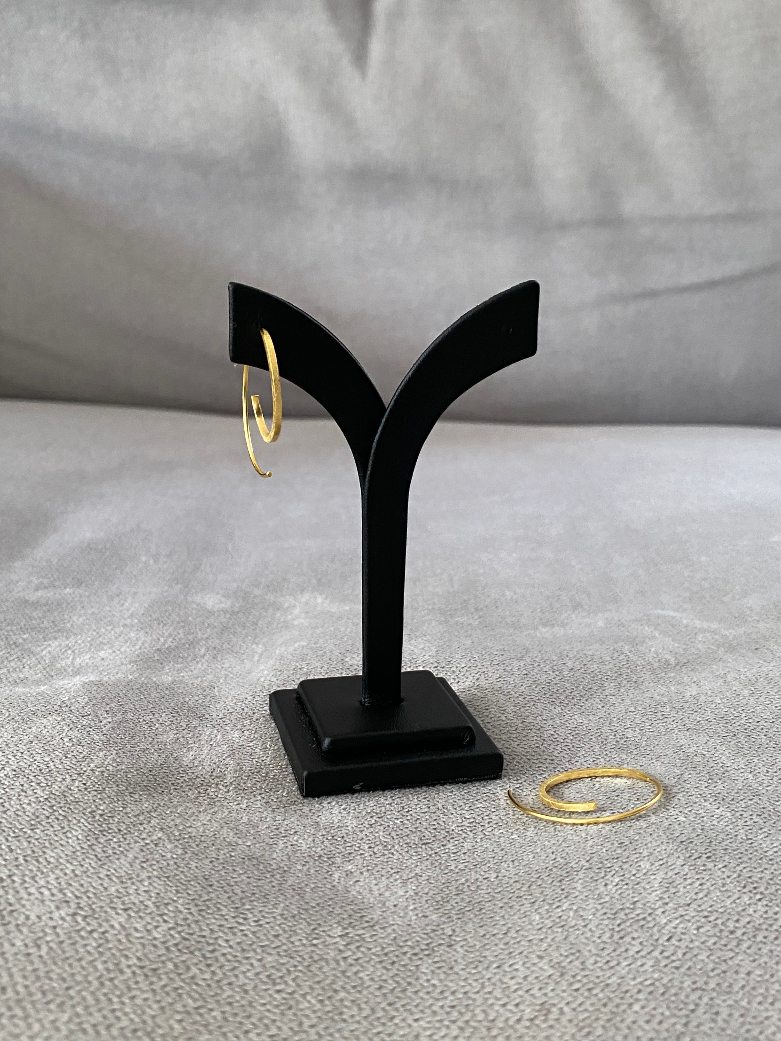 Gold Spiral Hoop Earrings