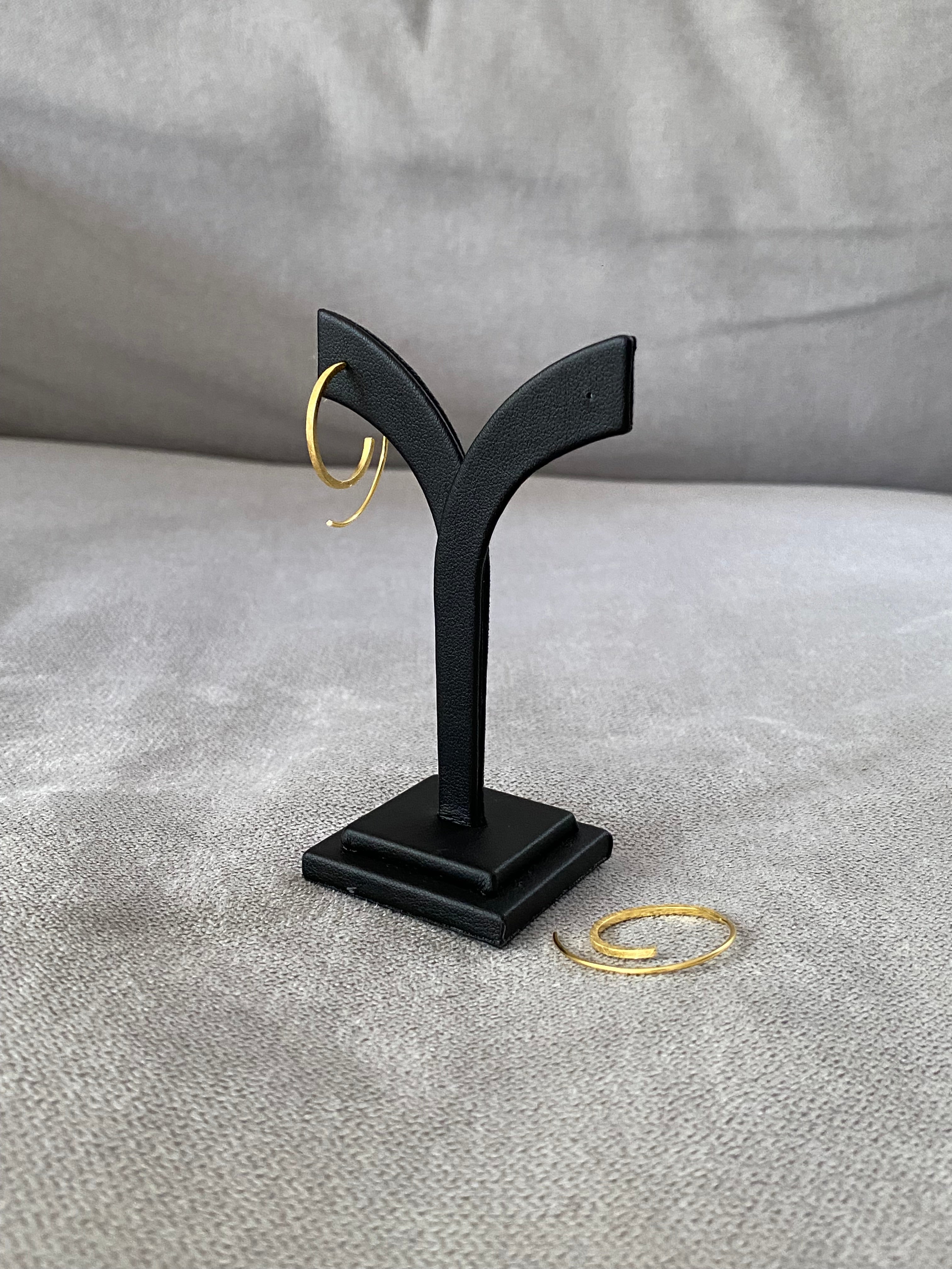 Gold Spiral Hoop Earrings