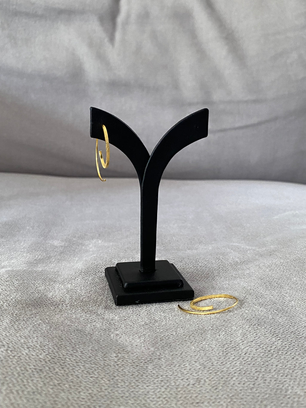 Gold Spiral Hoop Earrings