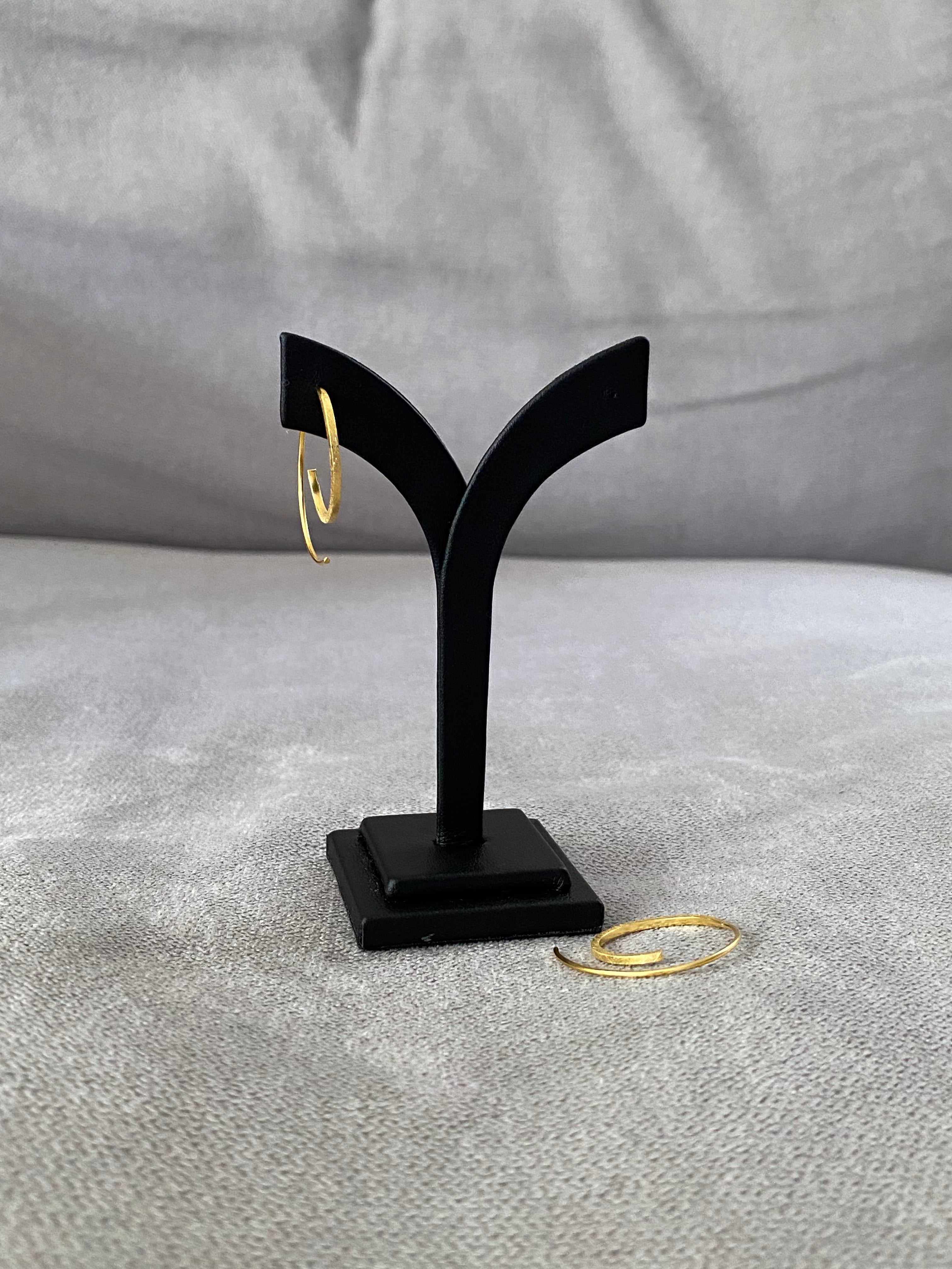 Gold Spiral Hoop Earrings