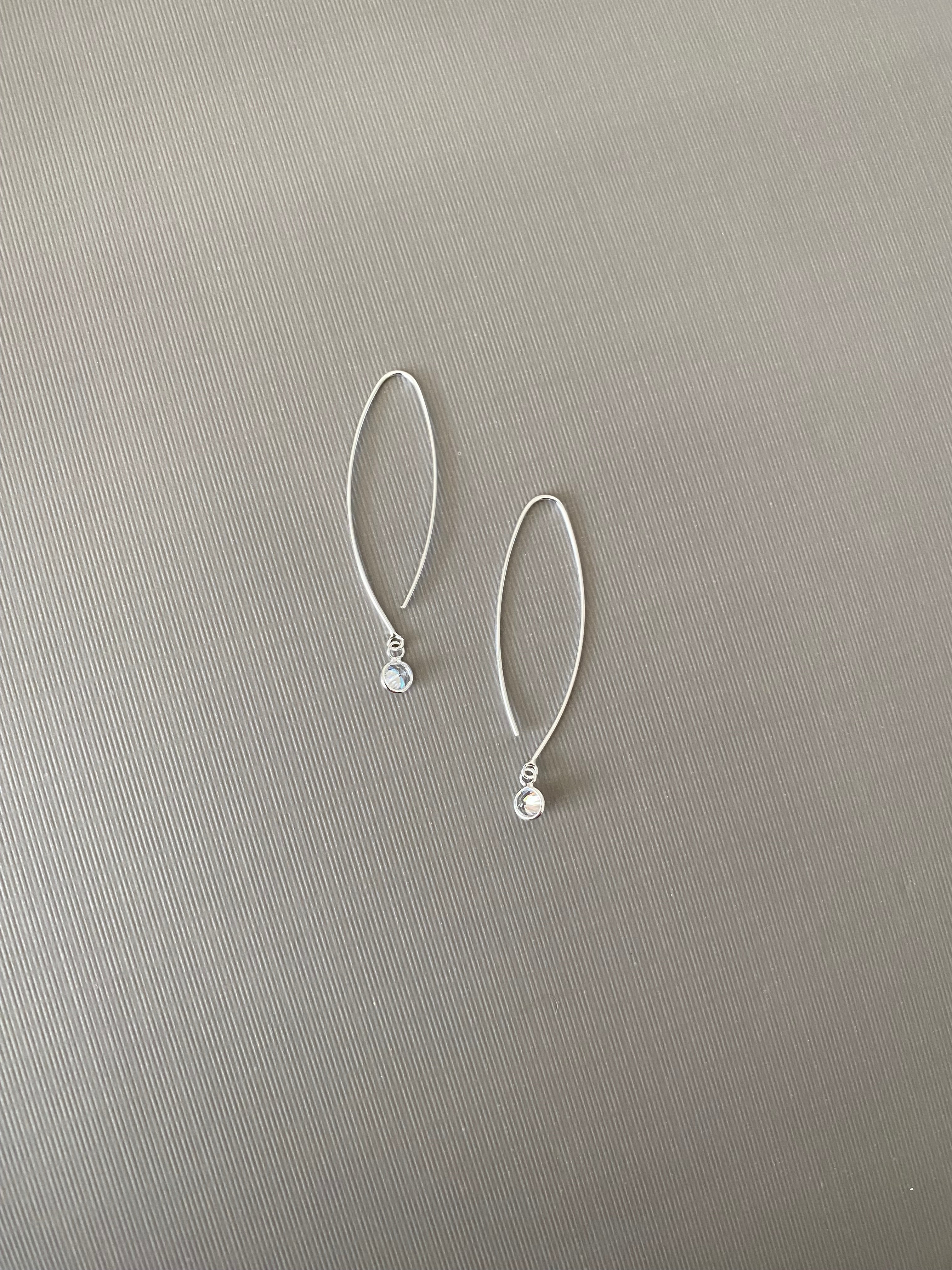 Cubic Zirconia Hook Earrings