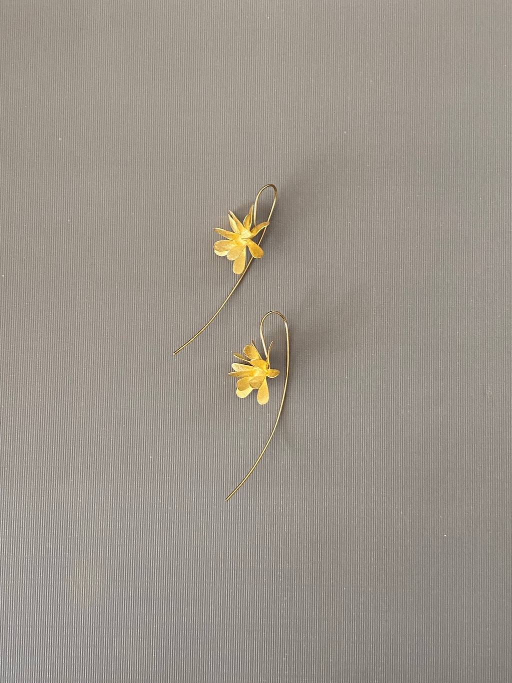 Golden Bloom Hook Earrings