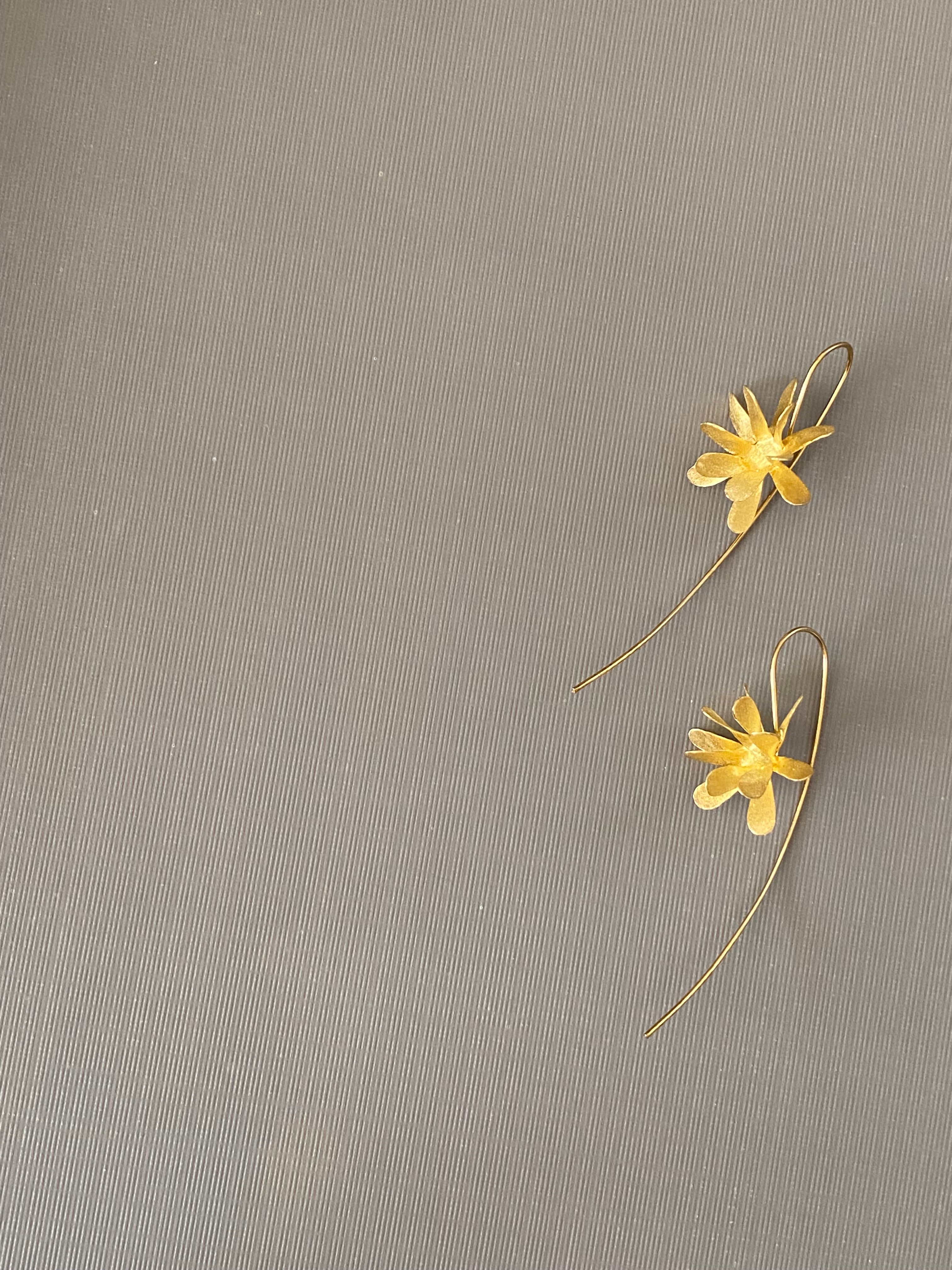 Golden Bloom Hook Earrings