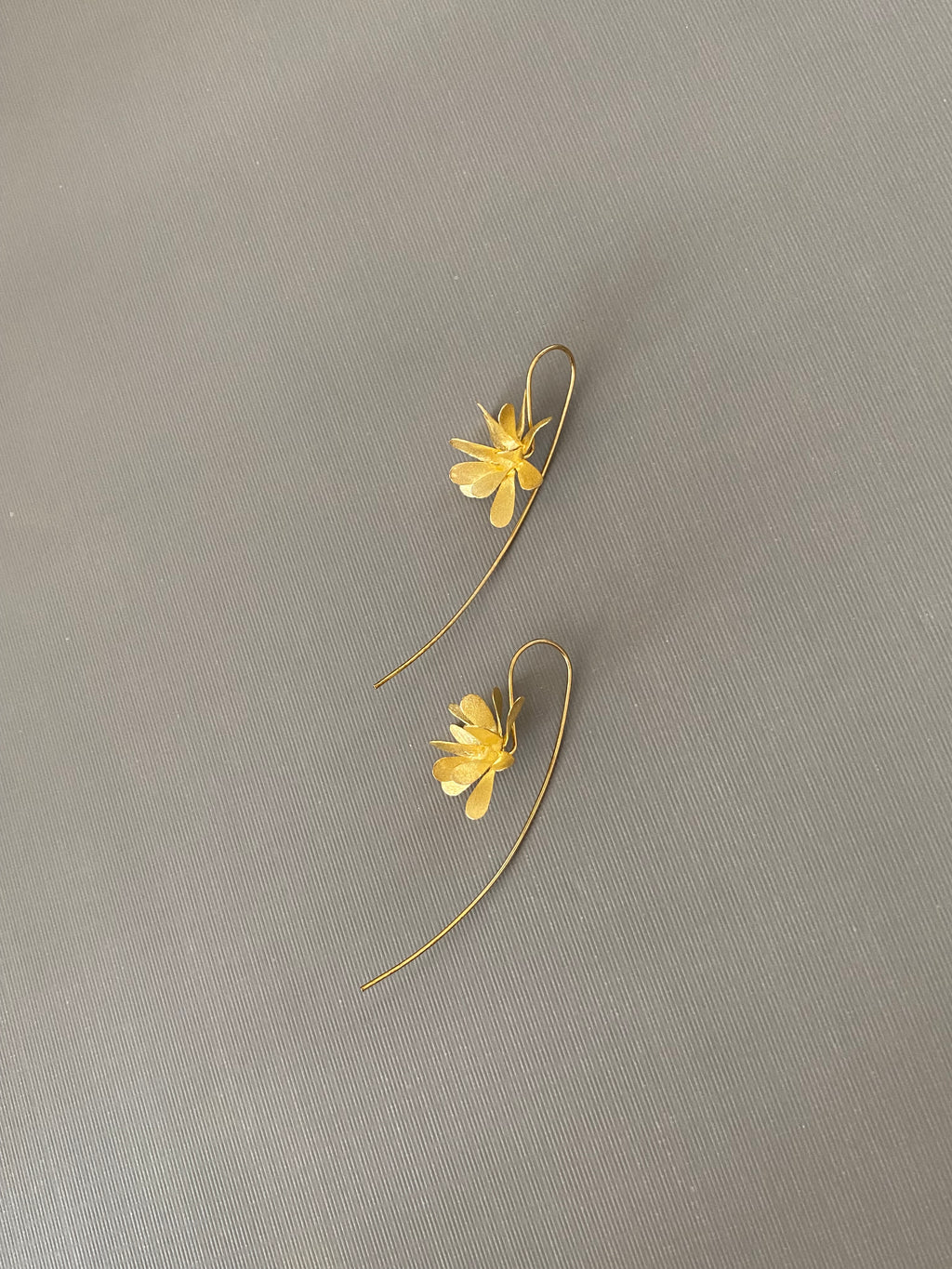 Golden Bloom Hook Earrings