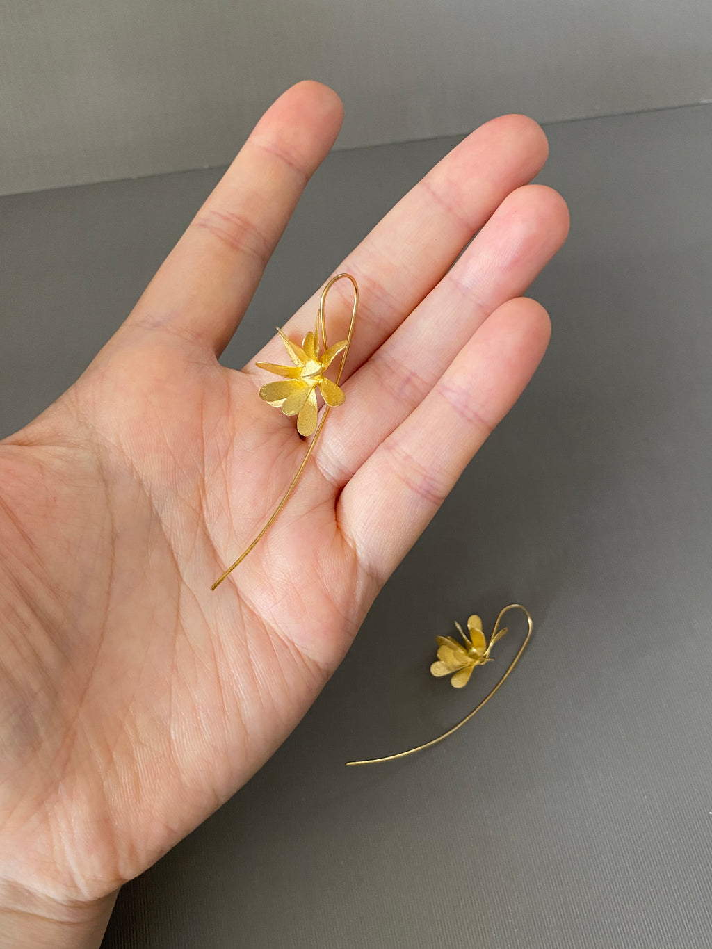 Golden Bloom Hook Earrings