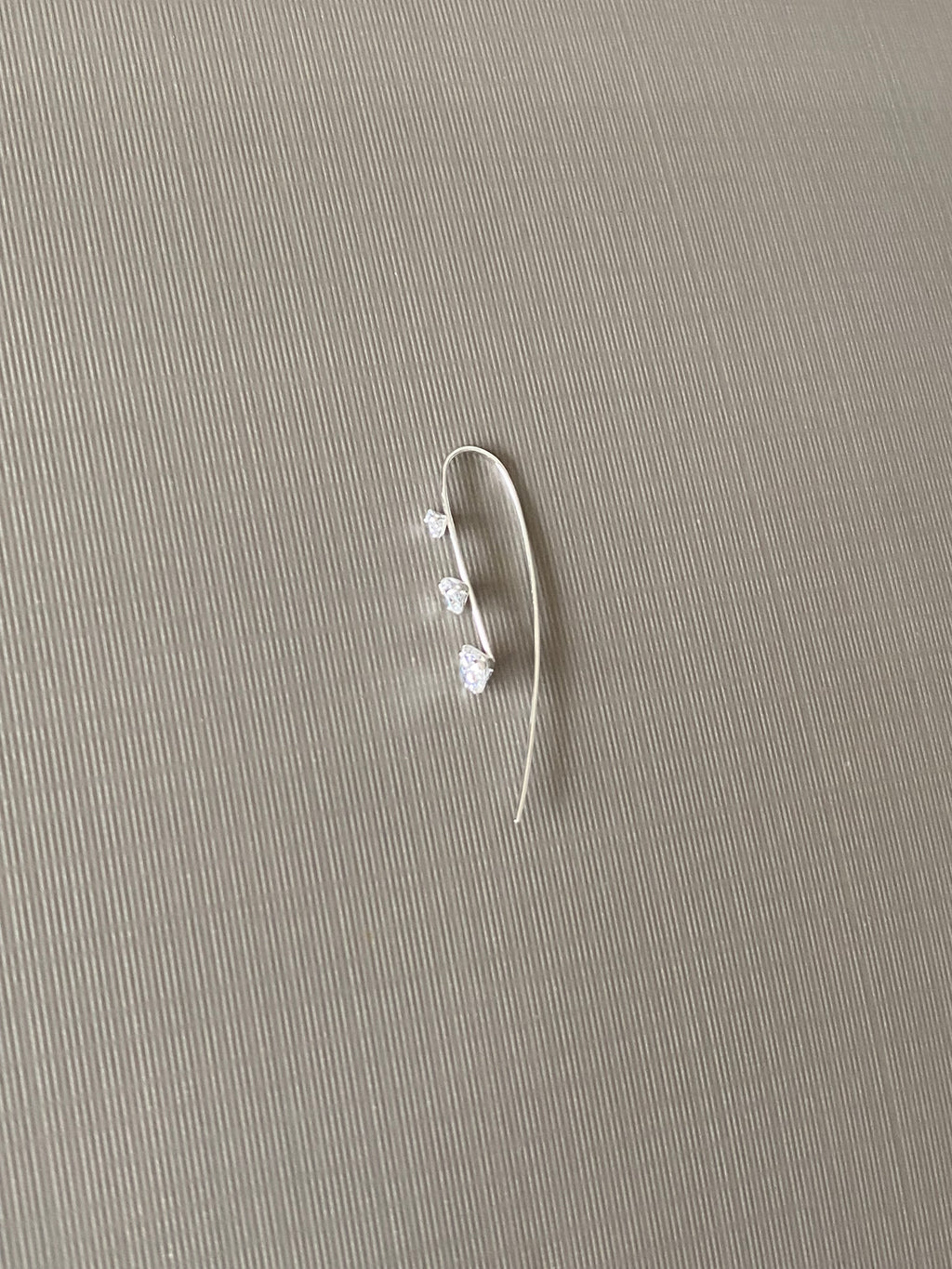 Triple CZ Threader Earrings