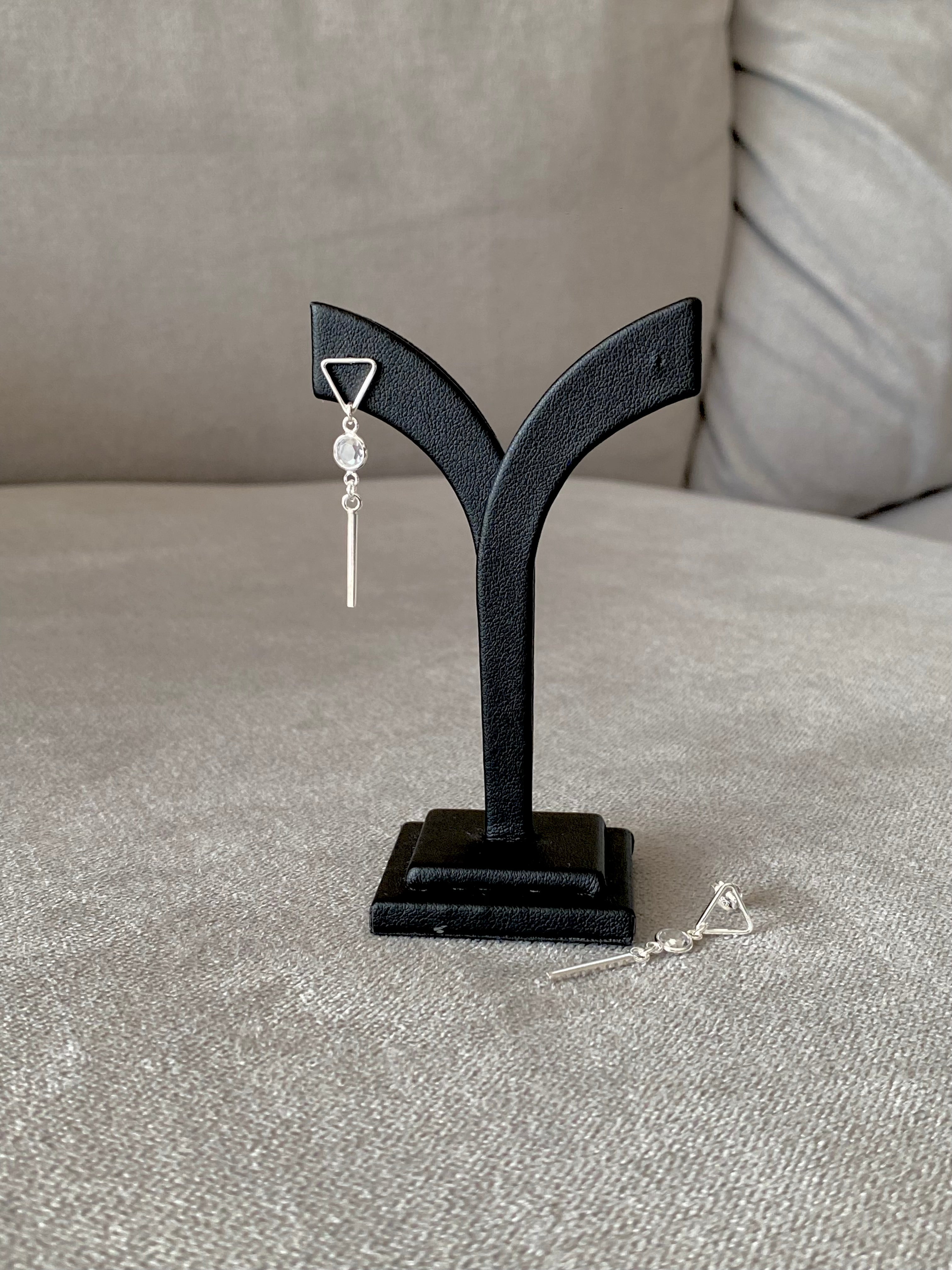 Triangle Chain Drop Earrings