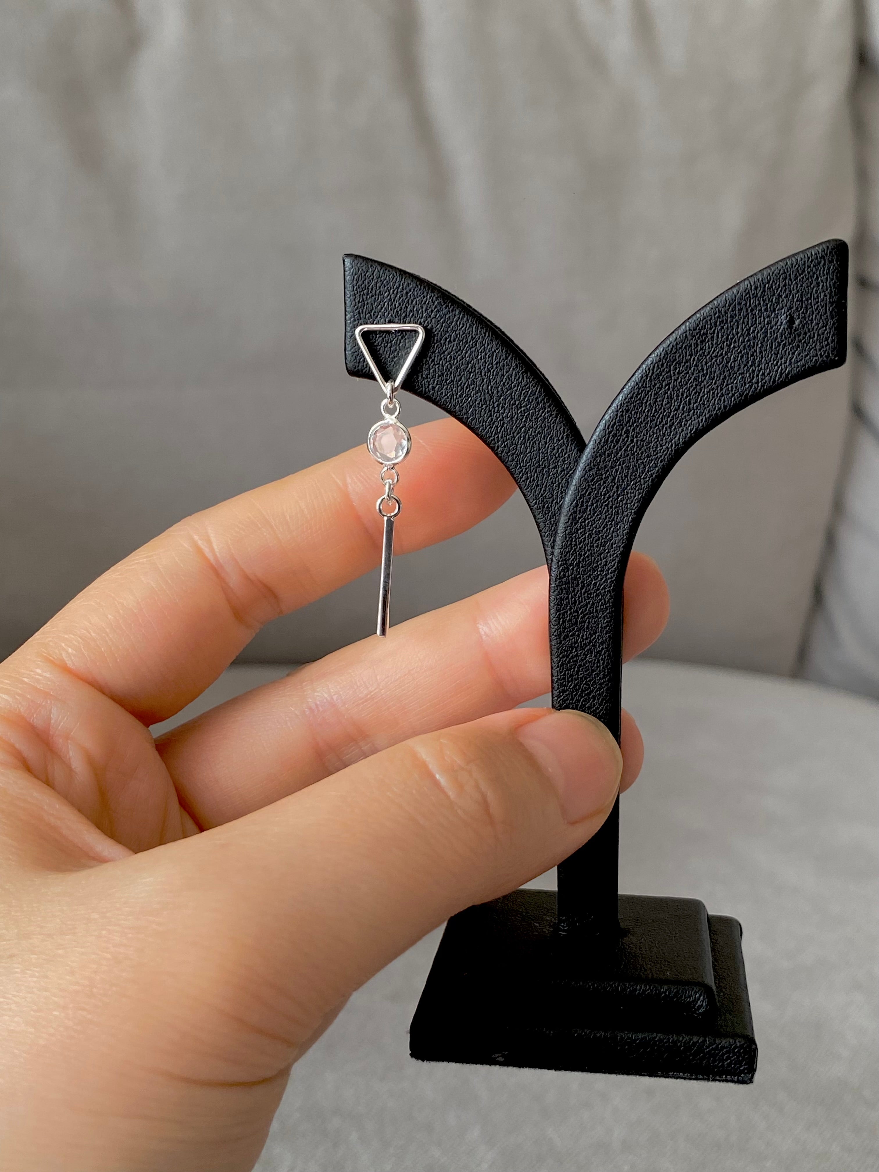 Triangle Chain Drop Earrings