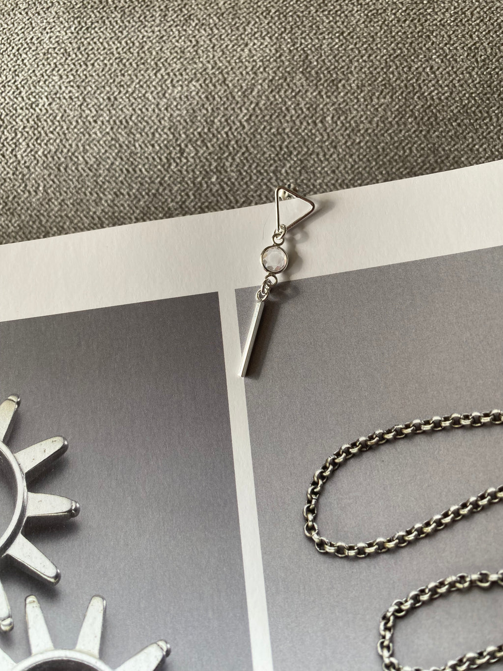 Triangle Chain Drop Earrings