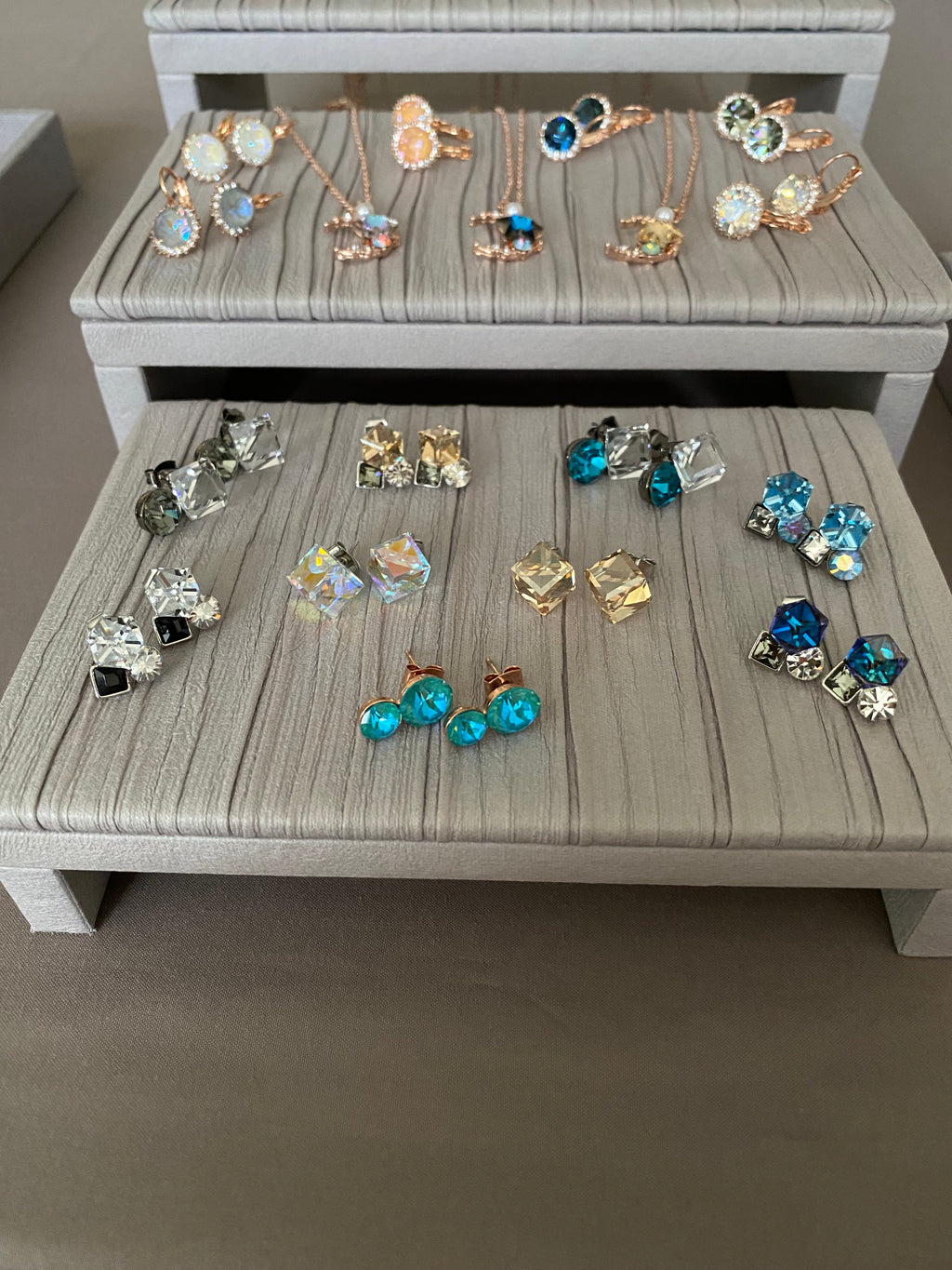 Swarovski Petite Trio Crystal Stud Earrings