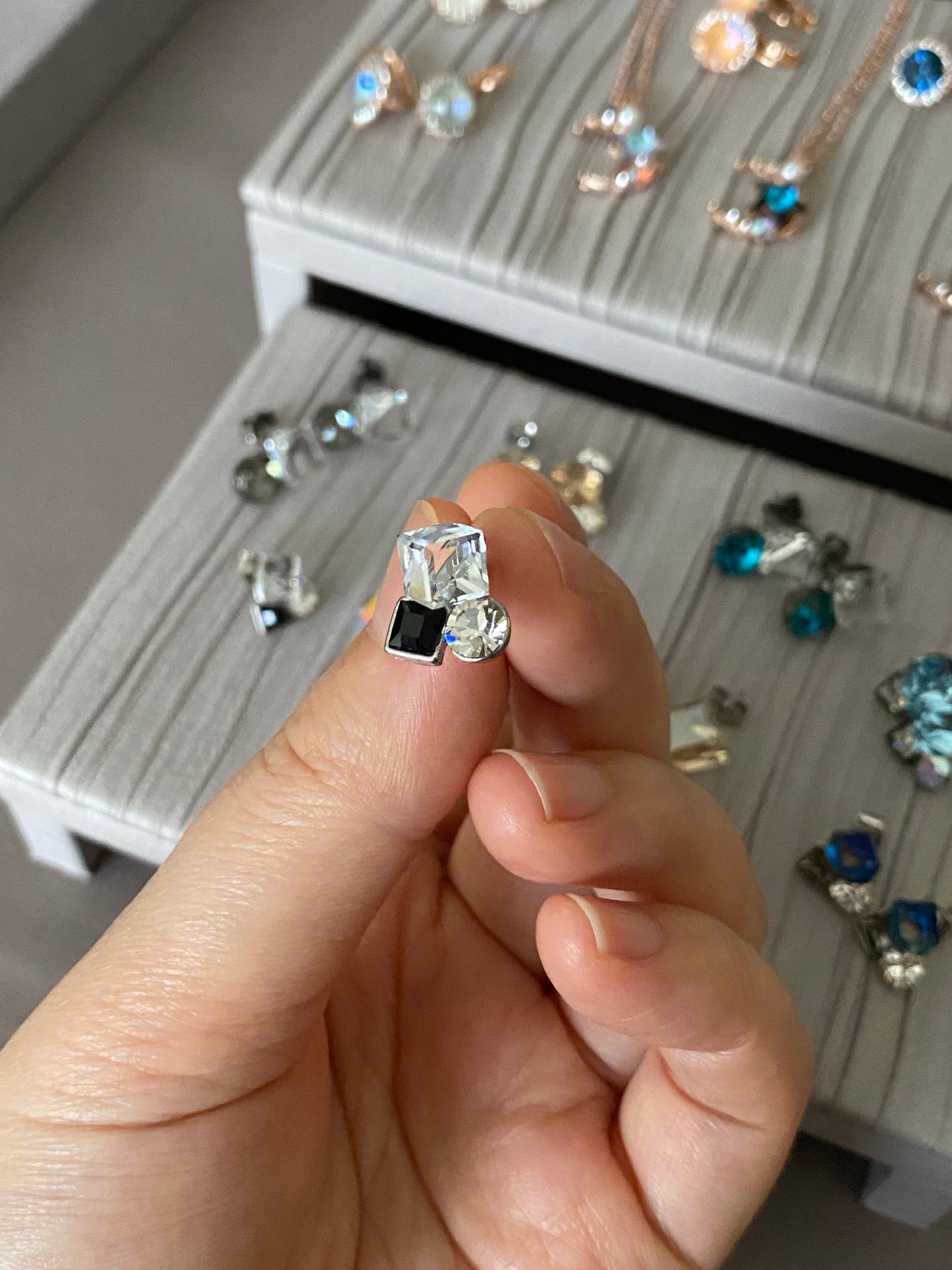 Swarovski Petite Trio Crystal Stud Earrings