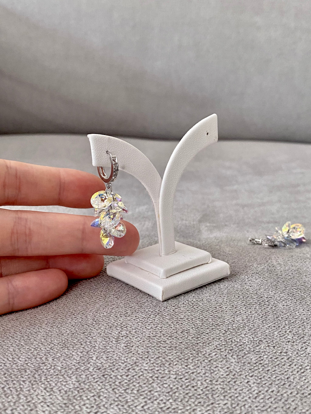 Swarovski Multi-Crystal Cluster Hoop Earrings (2 colours)