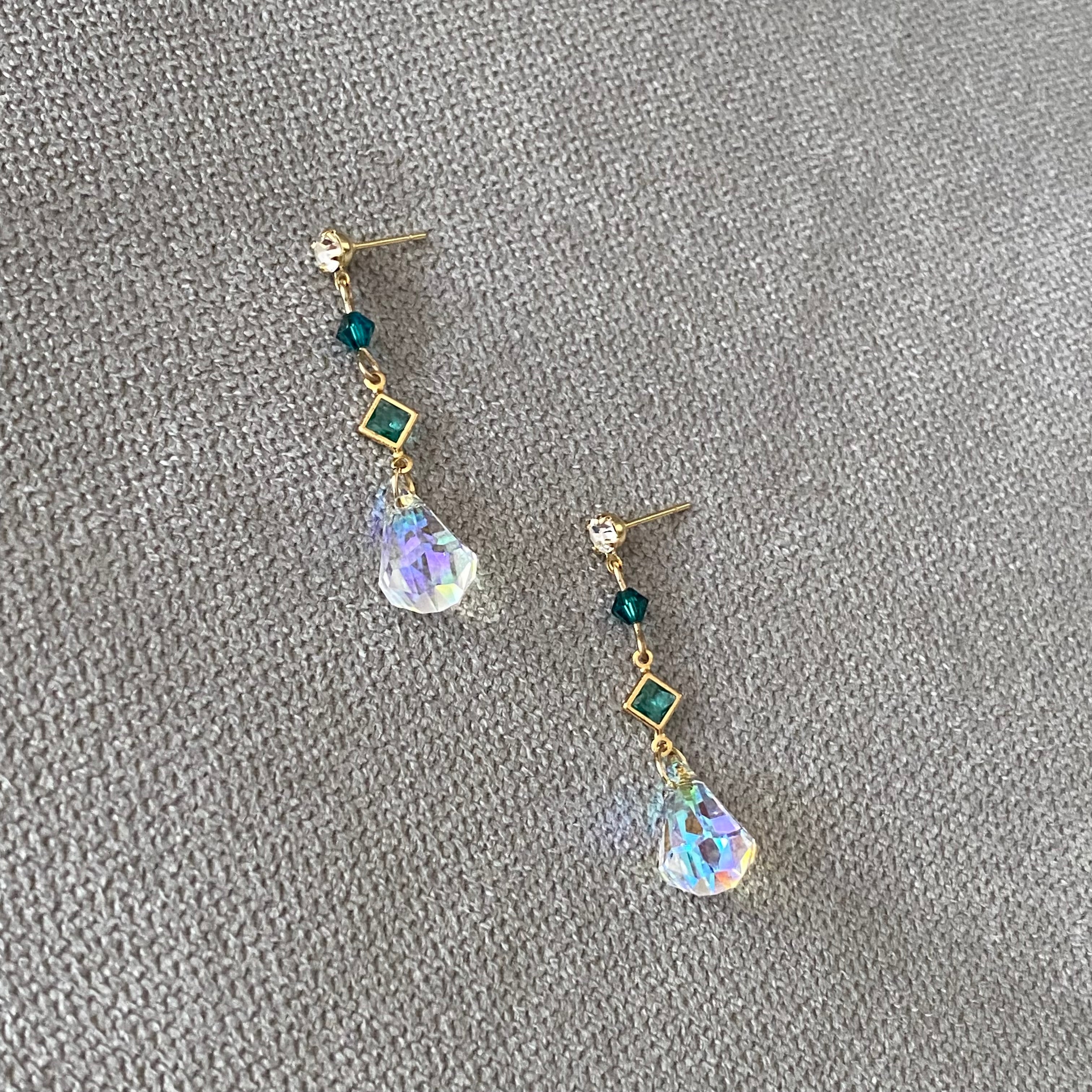 Swarovski Teardrop Geometry Earrings
