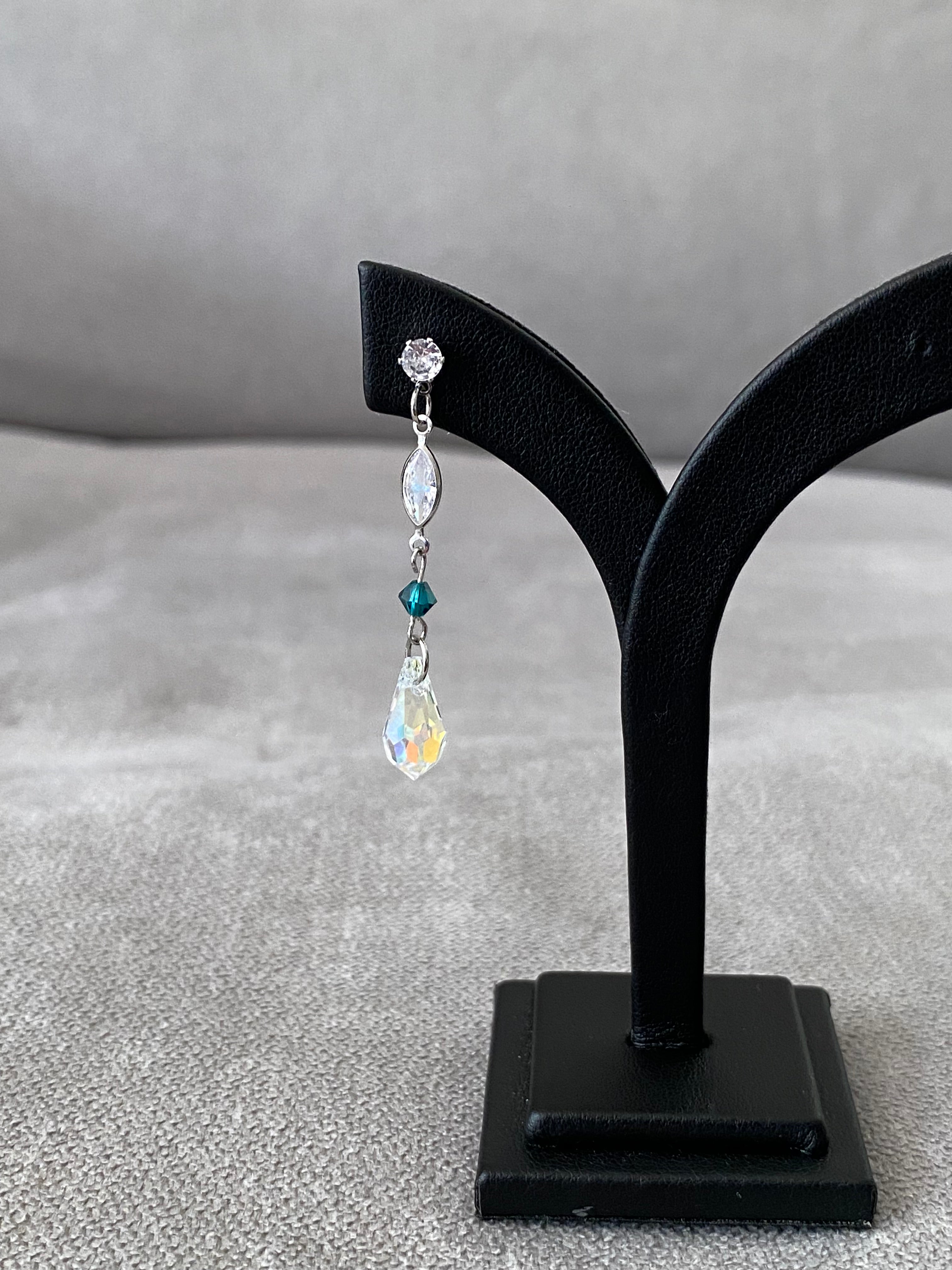 Swarovski Navette Teardrop Cascade Earrings