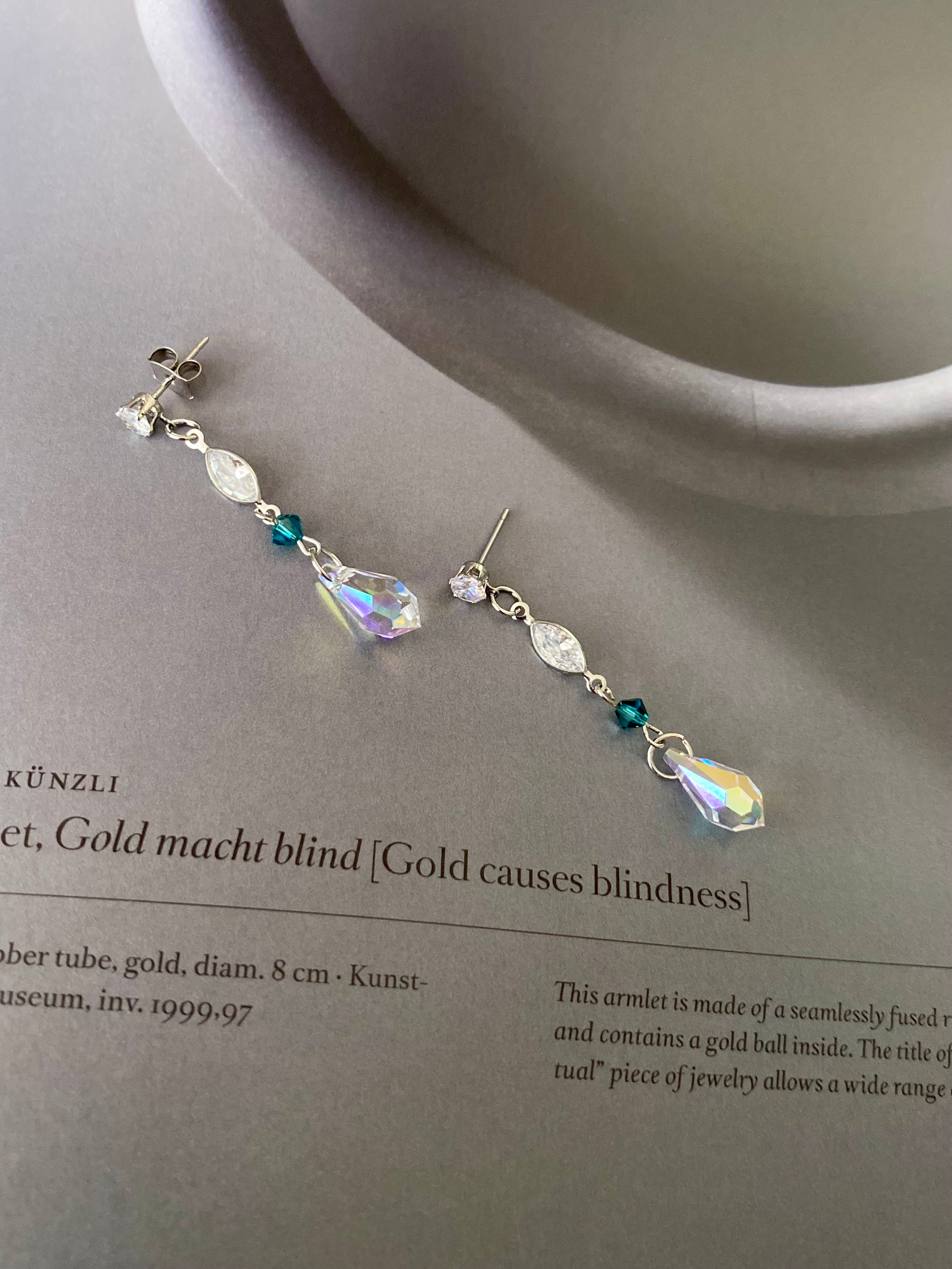 Swarovski Navette Teardrop Cascade Earrings