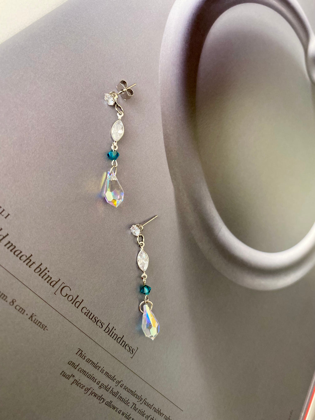 Swarovski Navette Teardrop Cascade Earrings