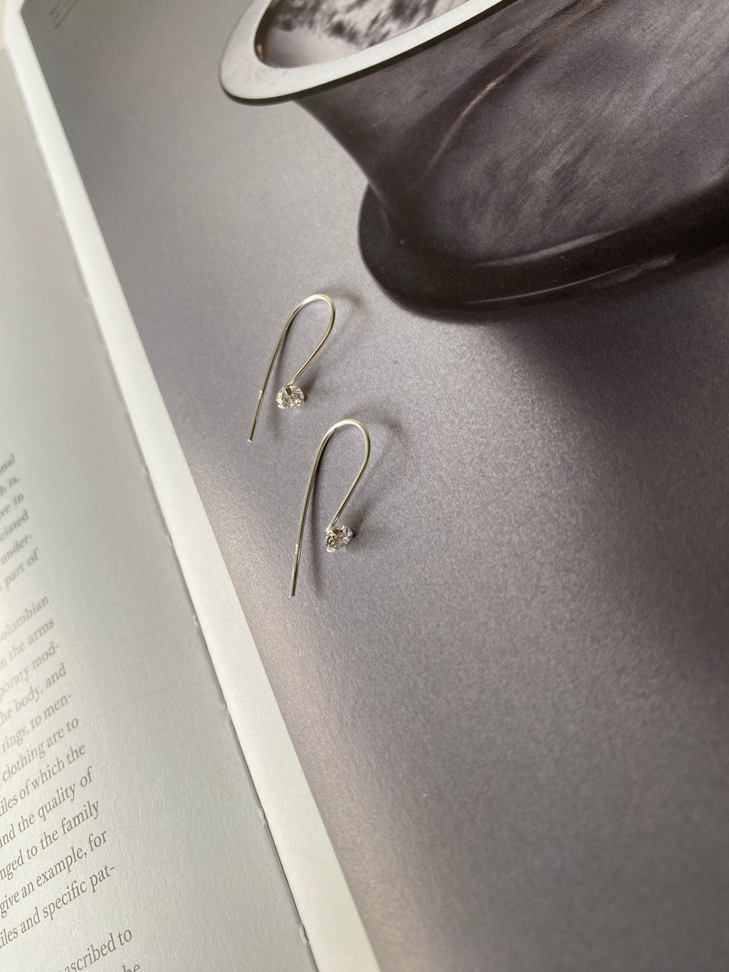 Short Drop CZ Earrings