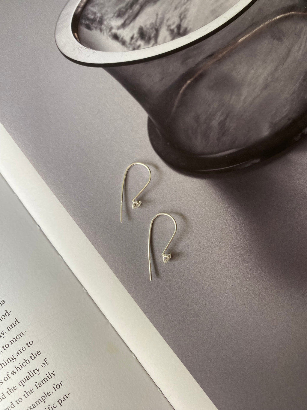 Short Drop CZ Earrings