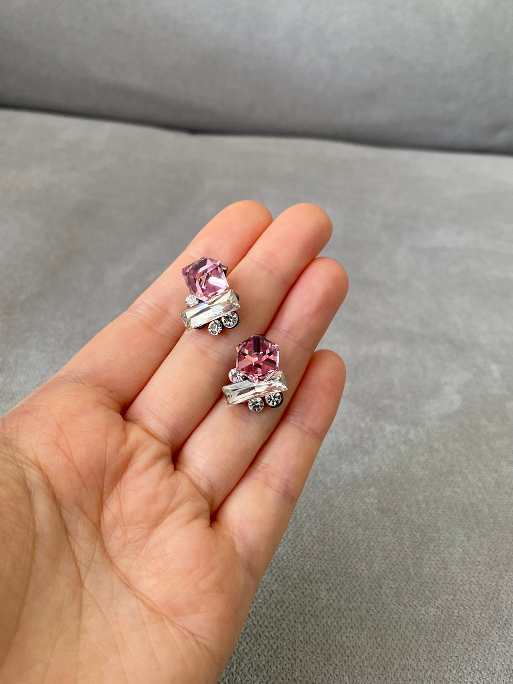 Swarovski Petite Bar Trio Stud Earrings
