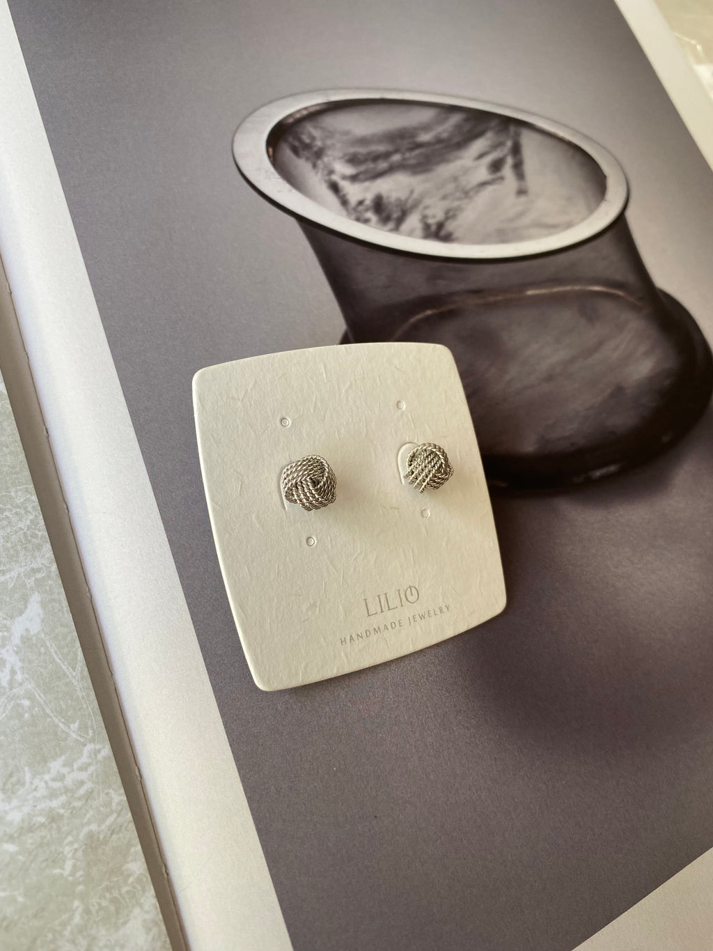 Knotted Dome Stud Earrings