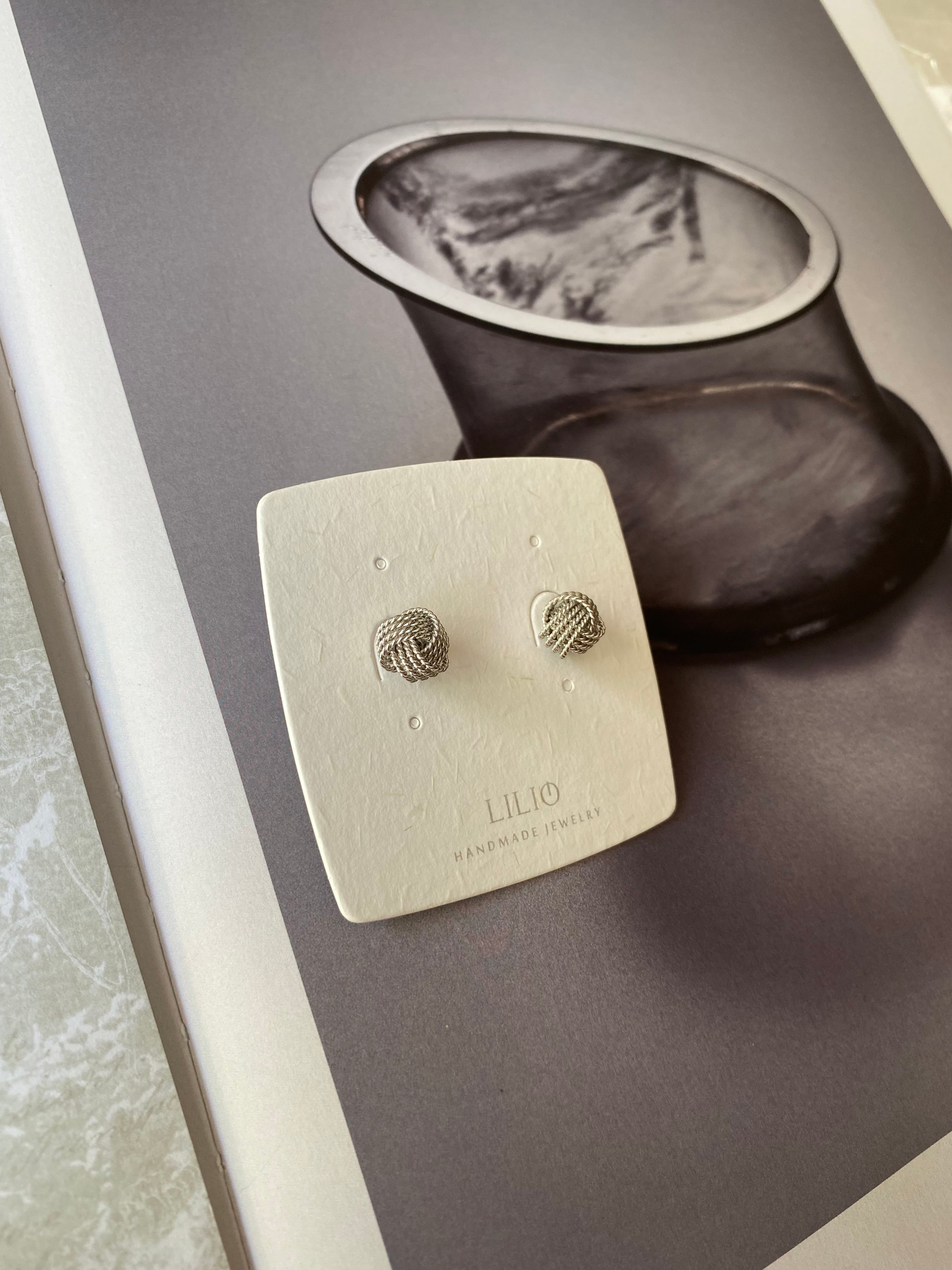 Knotted Dome Stud Earrings