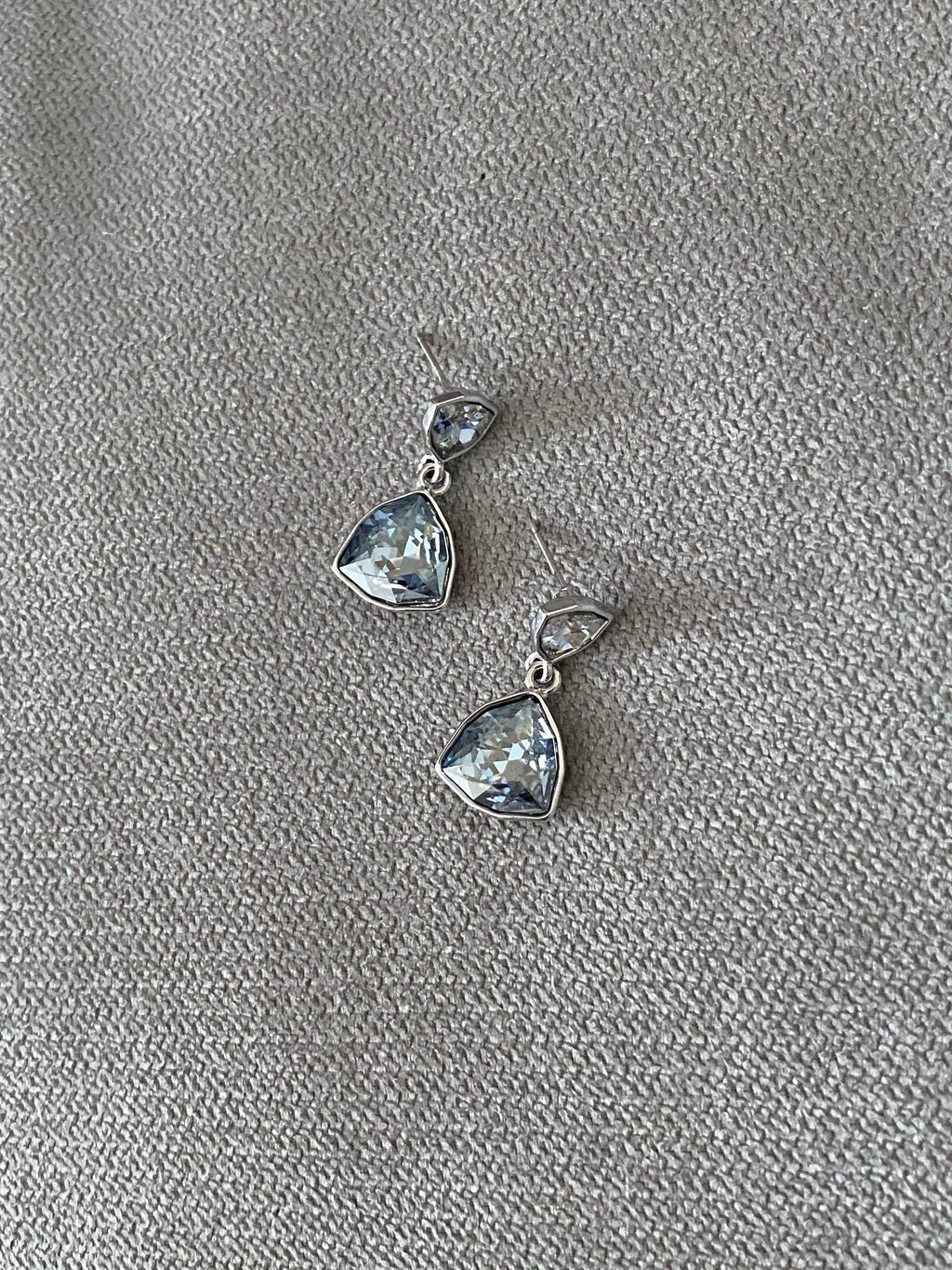 Swarovski Trillion Drop Earrings