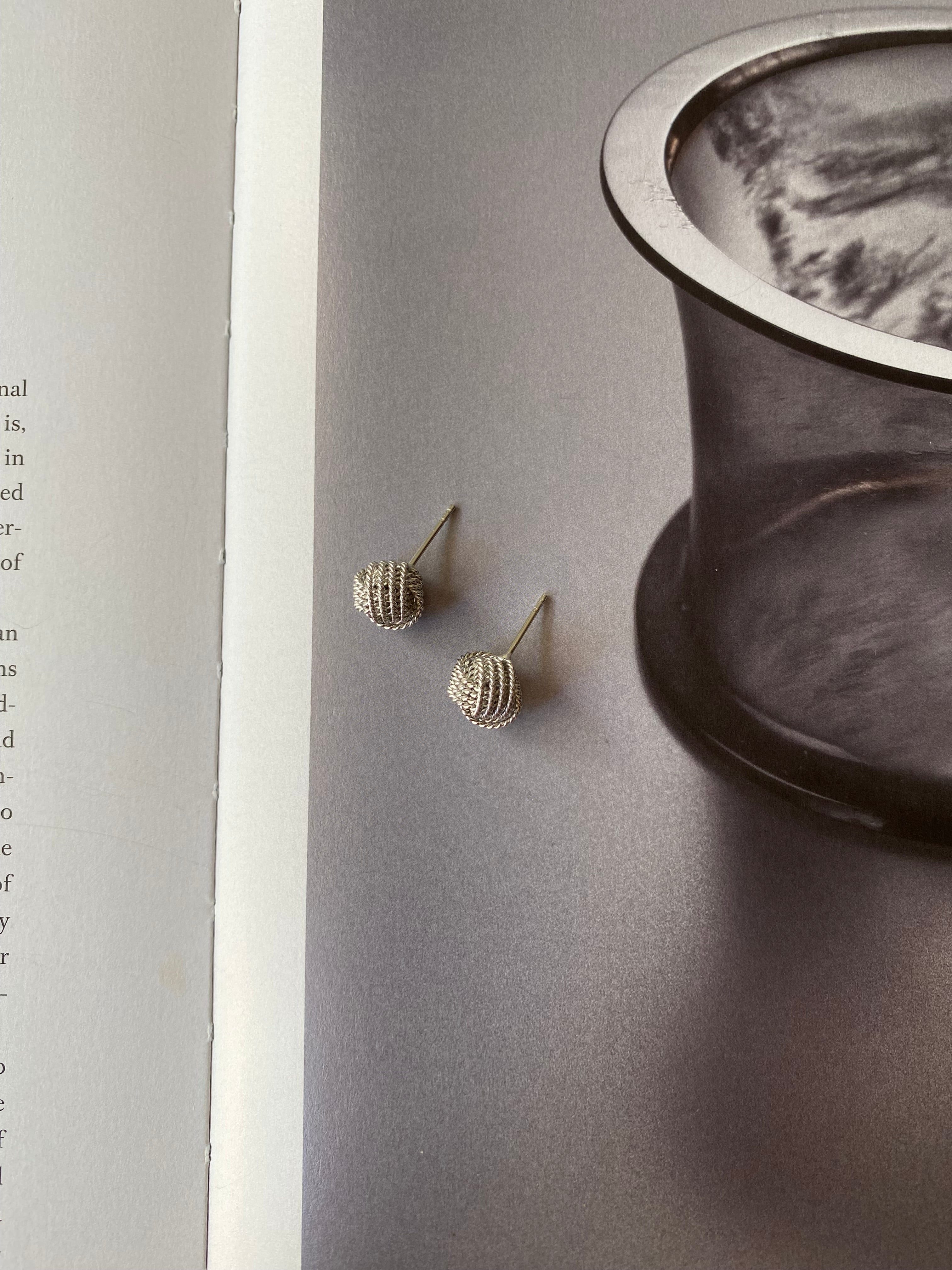 Knotted Dome Stud Earrings