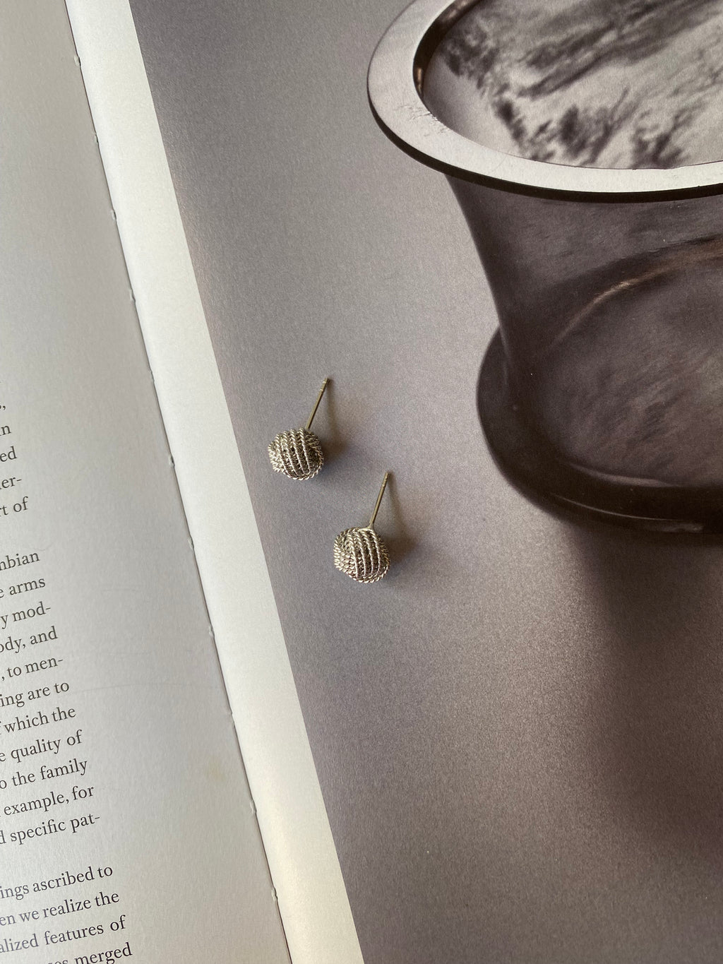 Knotted Dome Stud Earrings