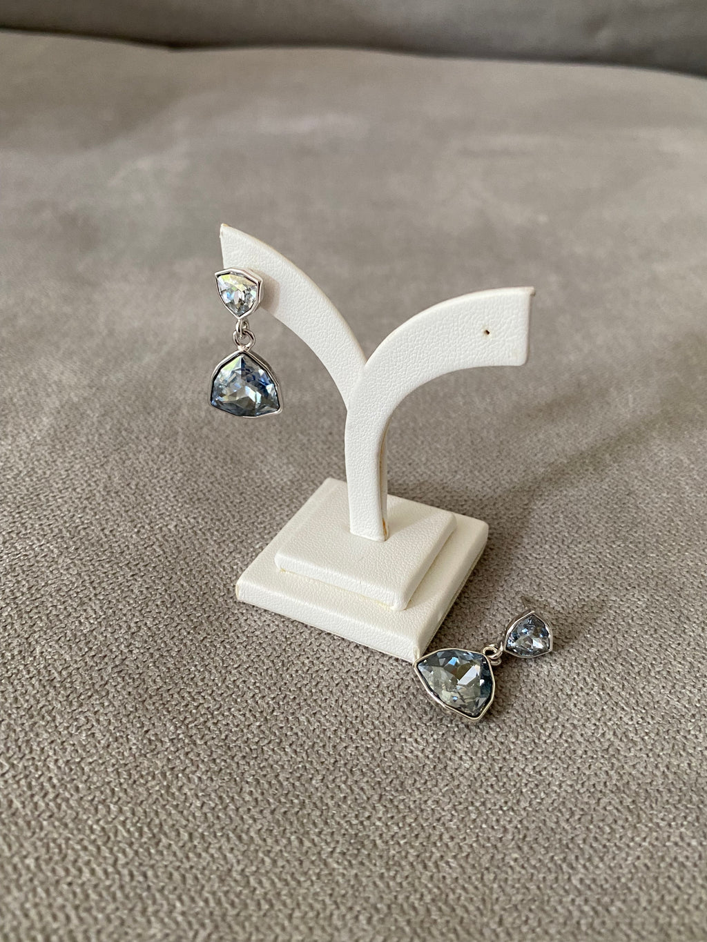 Swarovski Trillion Drop Earrings