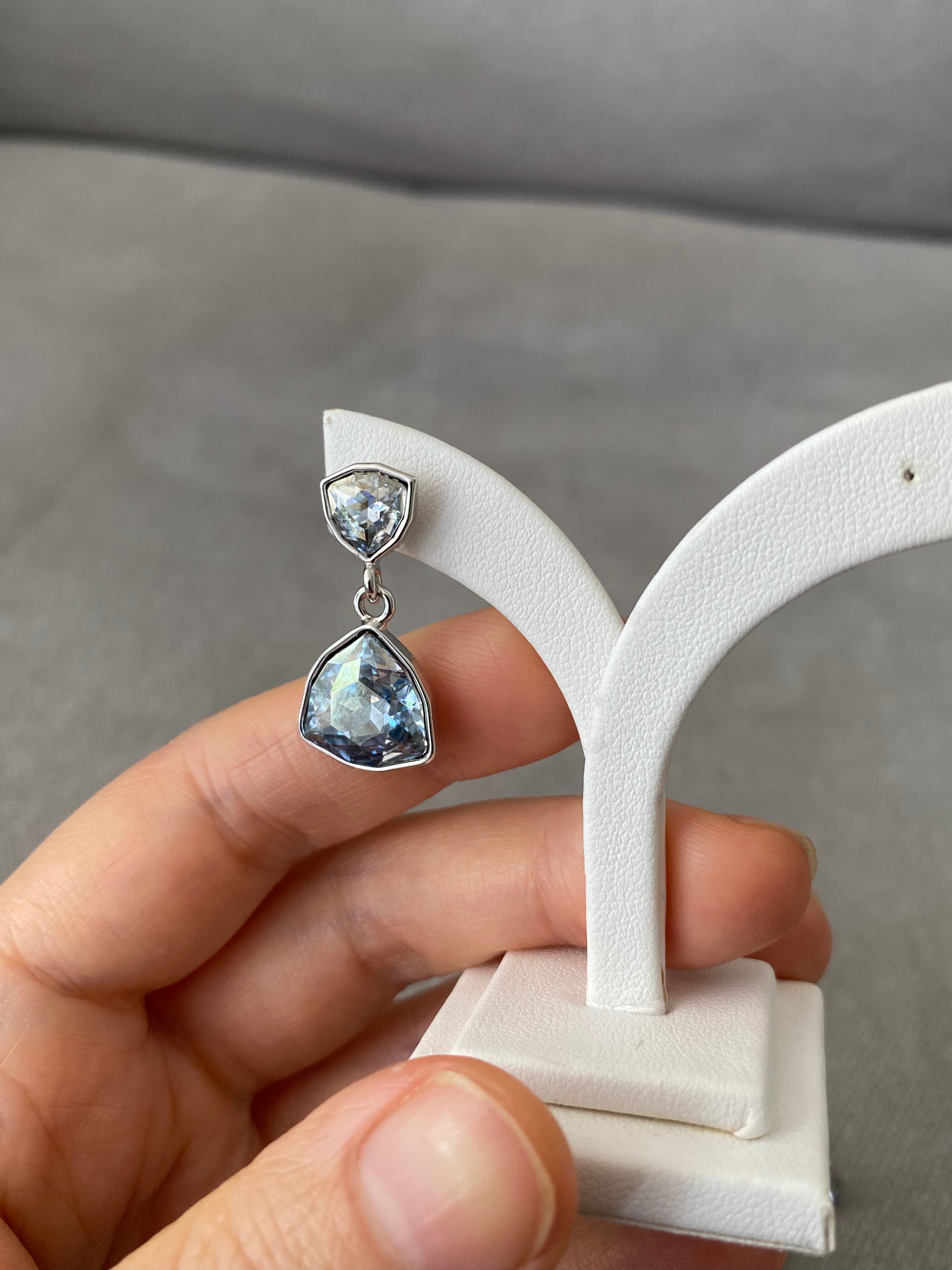 Swarovski Trillion Drop Earrings