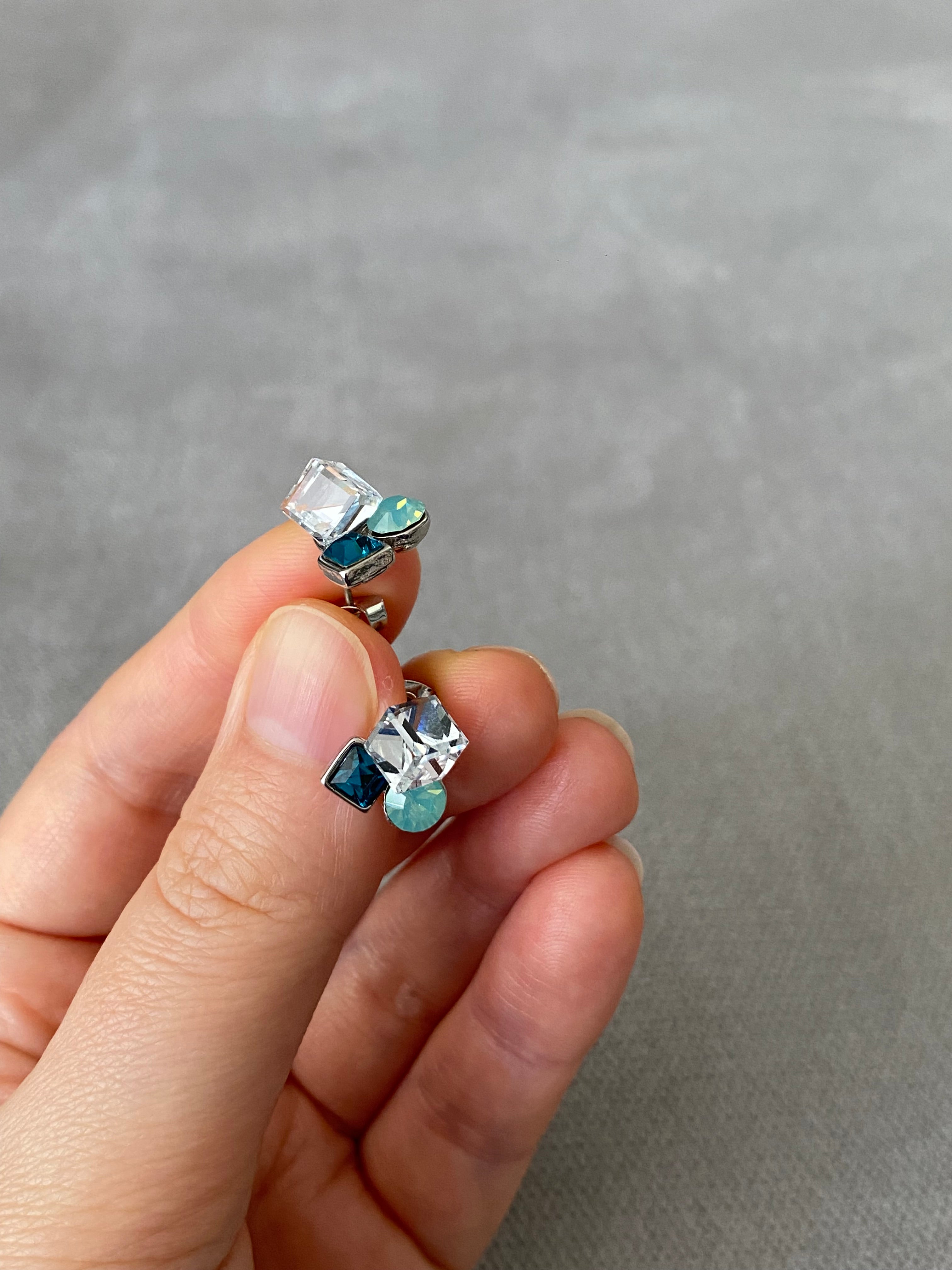 Swarovski Petite Trio Crystal Stud Earrings