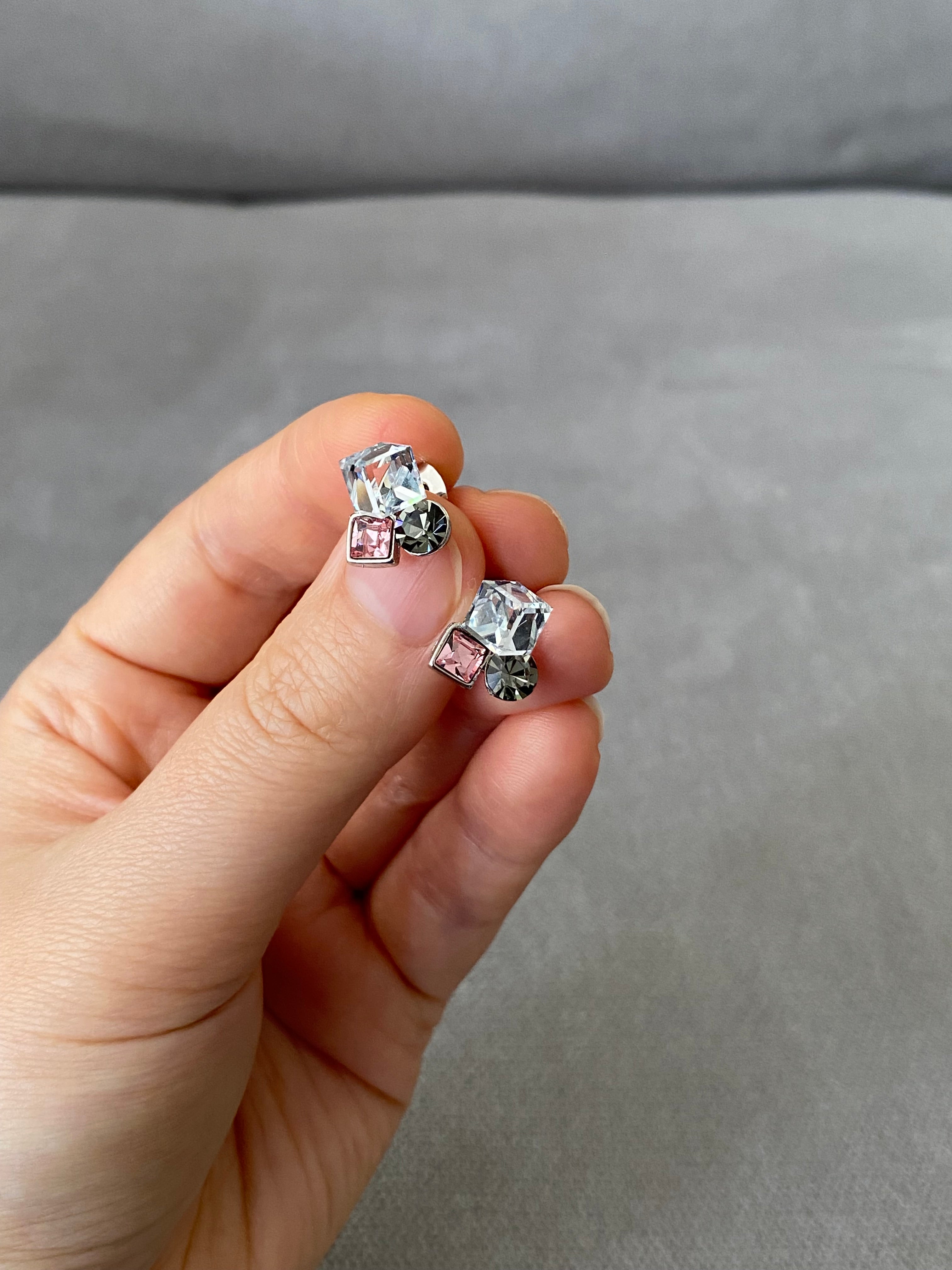 Swarovski Petite Trio Crystal Stud Earrings