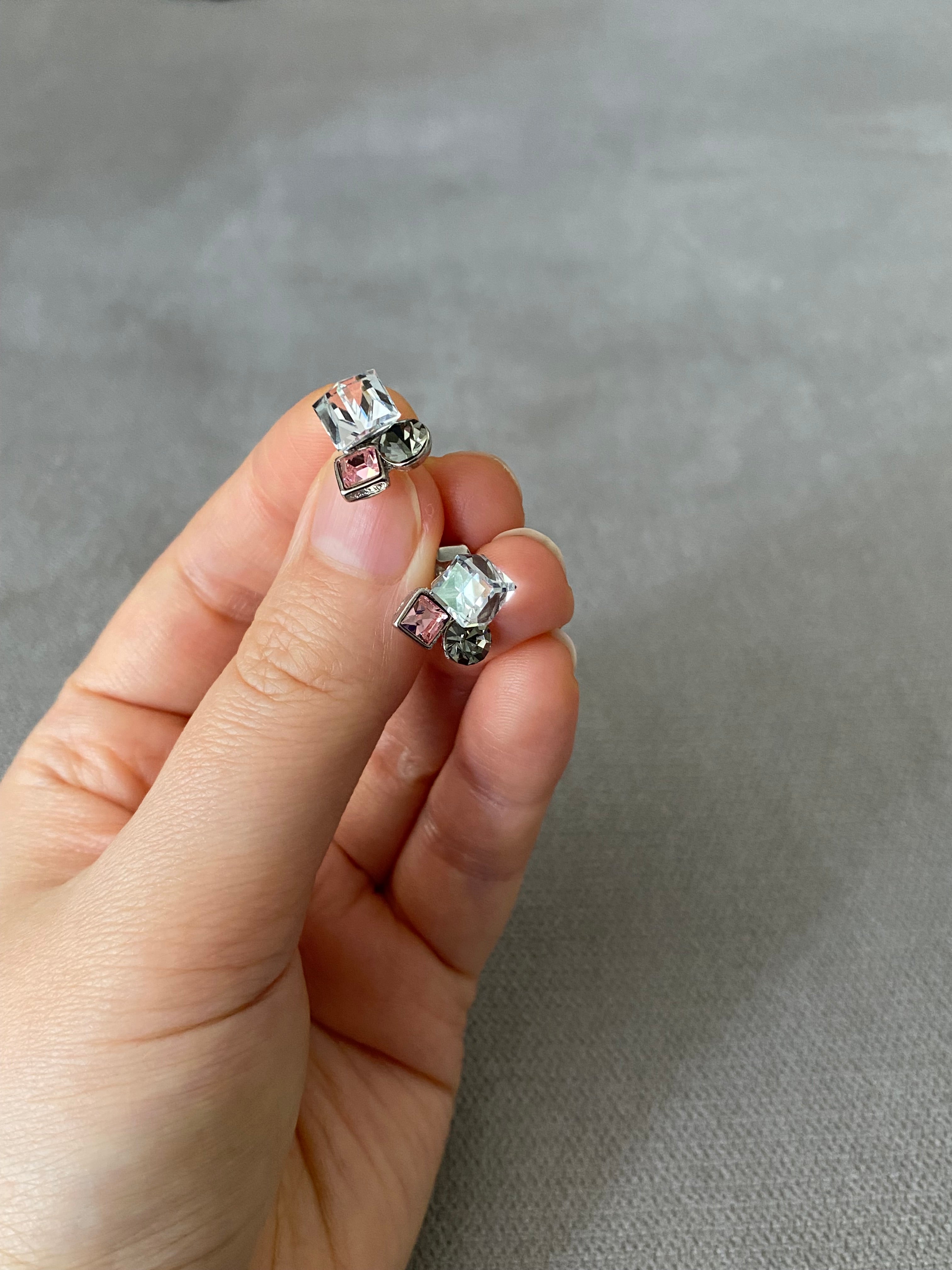 Swarovski Petite Trio Crystal Stud Earrings