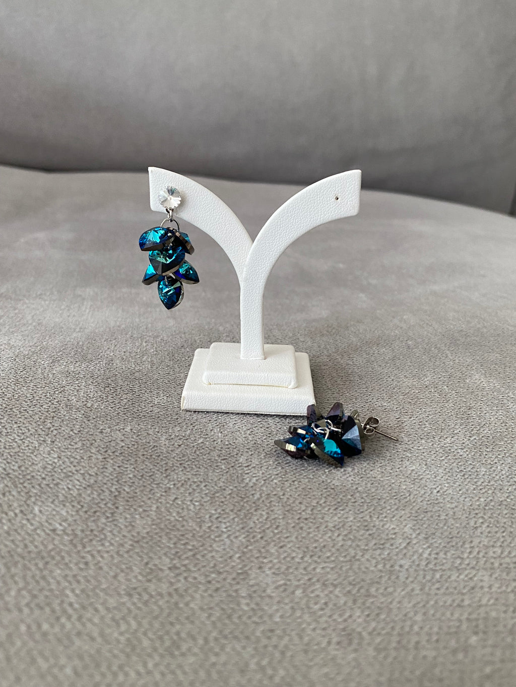 Swarovski Heart Cluster Drop Earrings