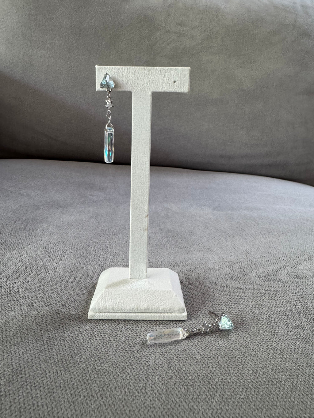 Swarovski Trilliant & Prism Drop Earrings
