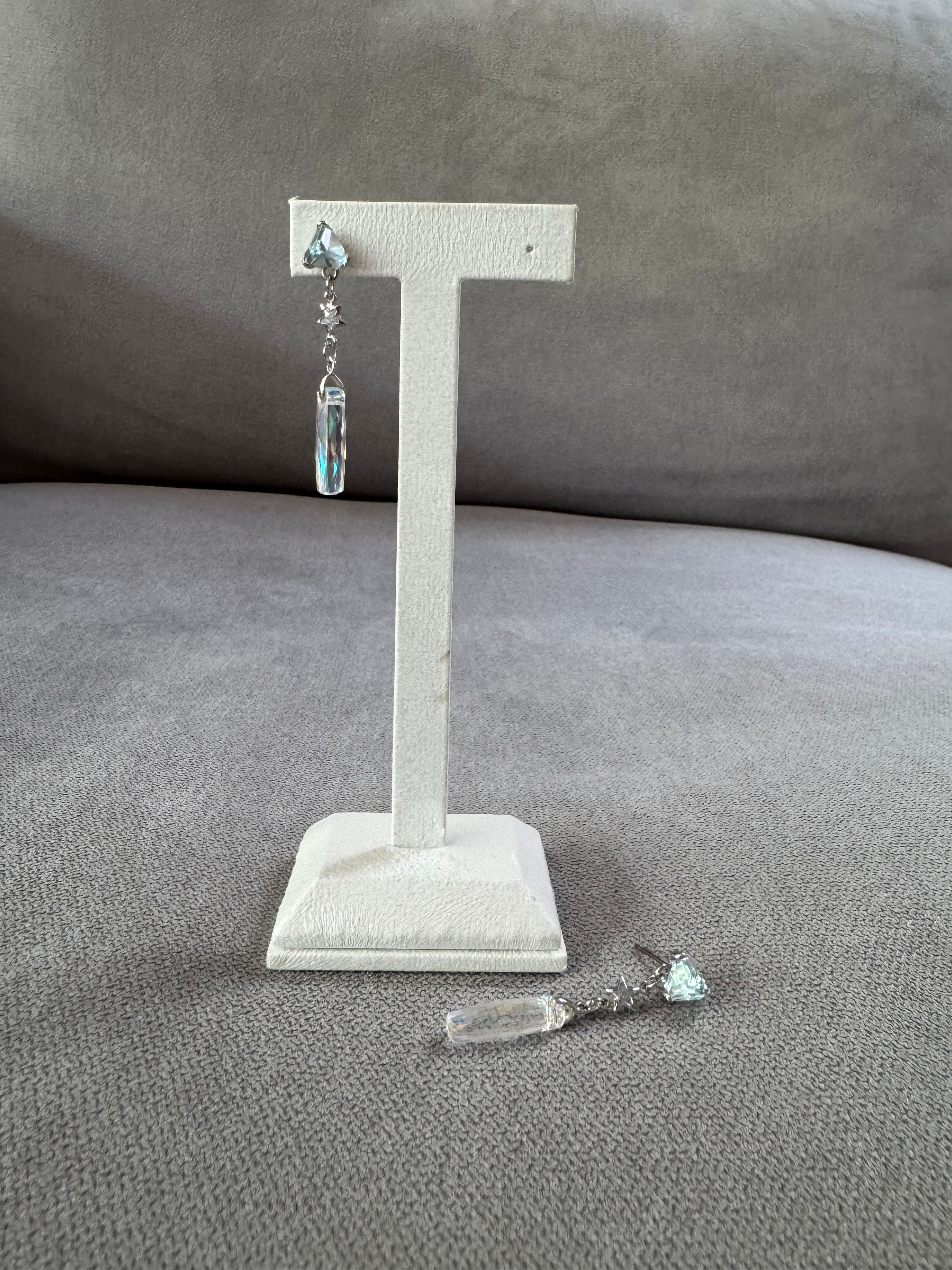 Swarovski Trilliant & Prism Drop Earrings