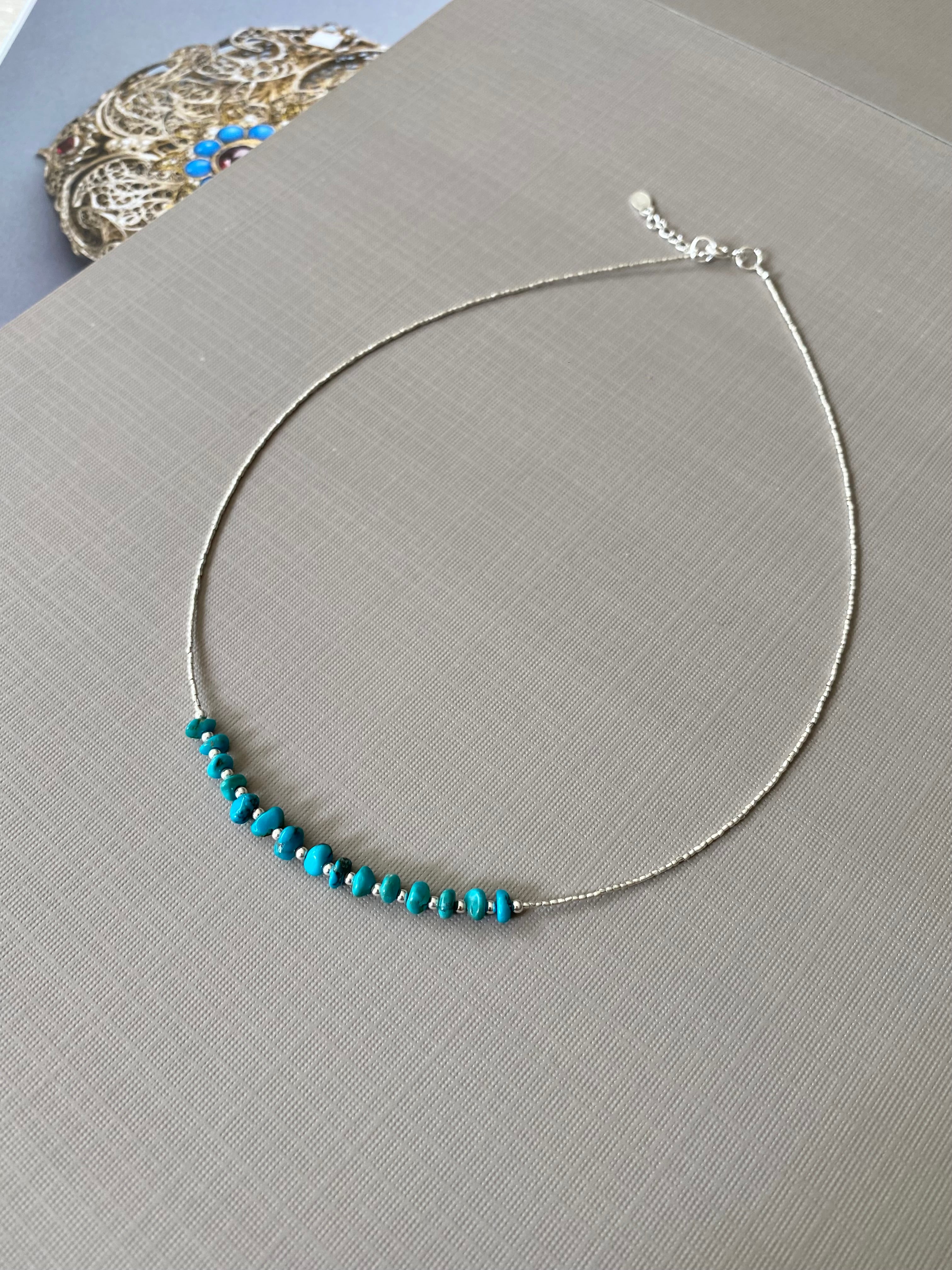 Turquoise Line Necklace